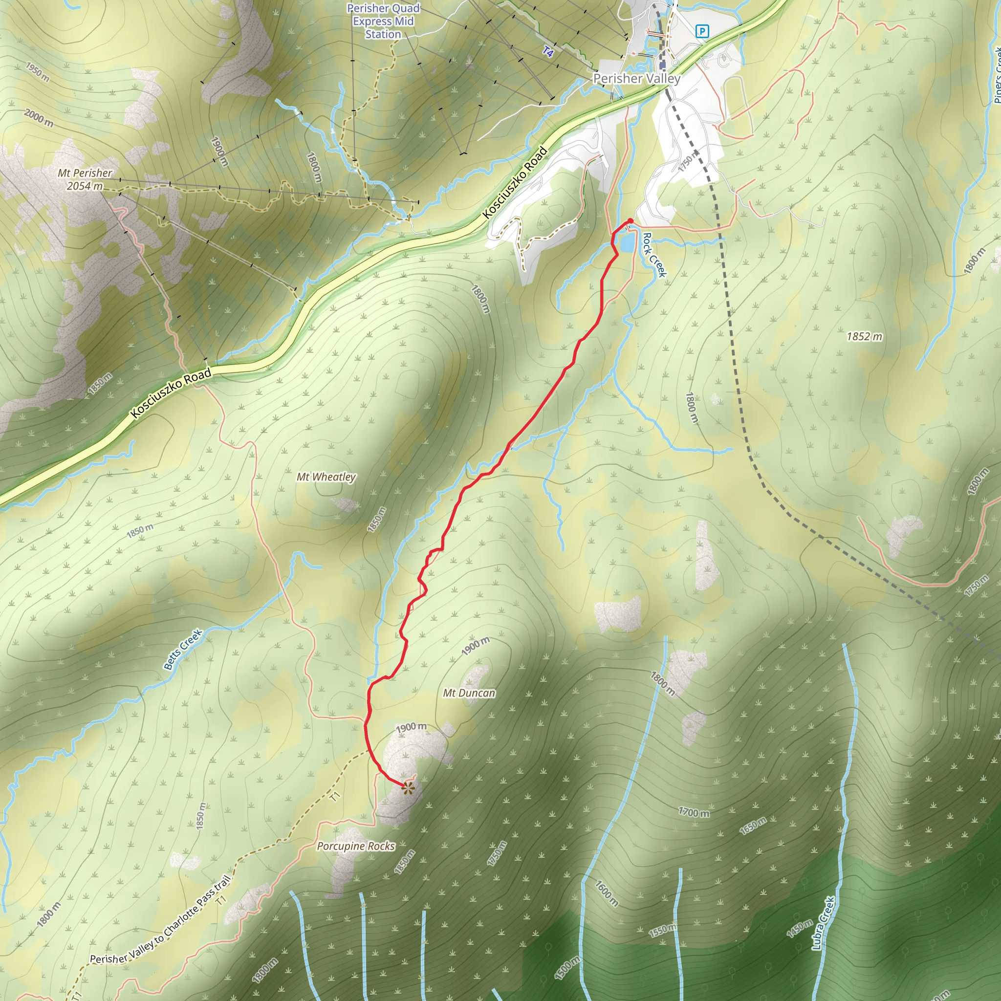 Porcupine Walk mobile static map