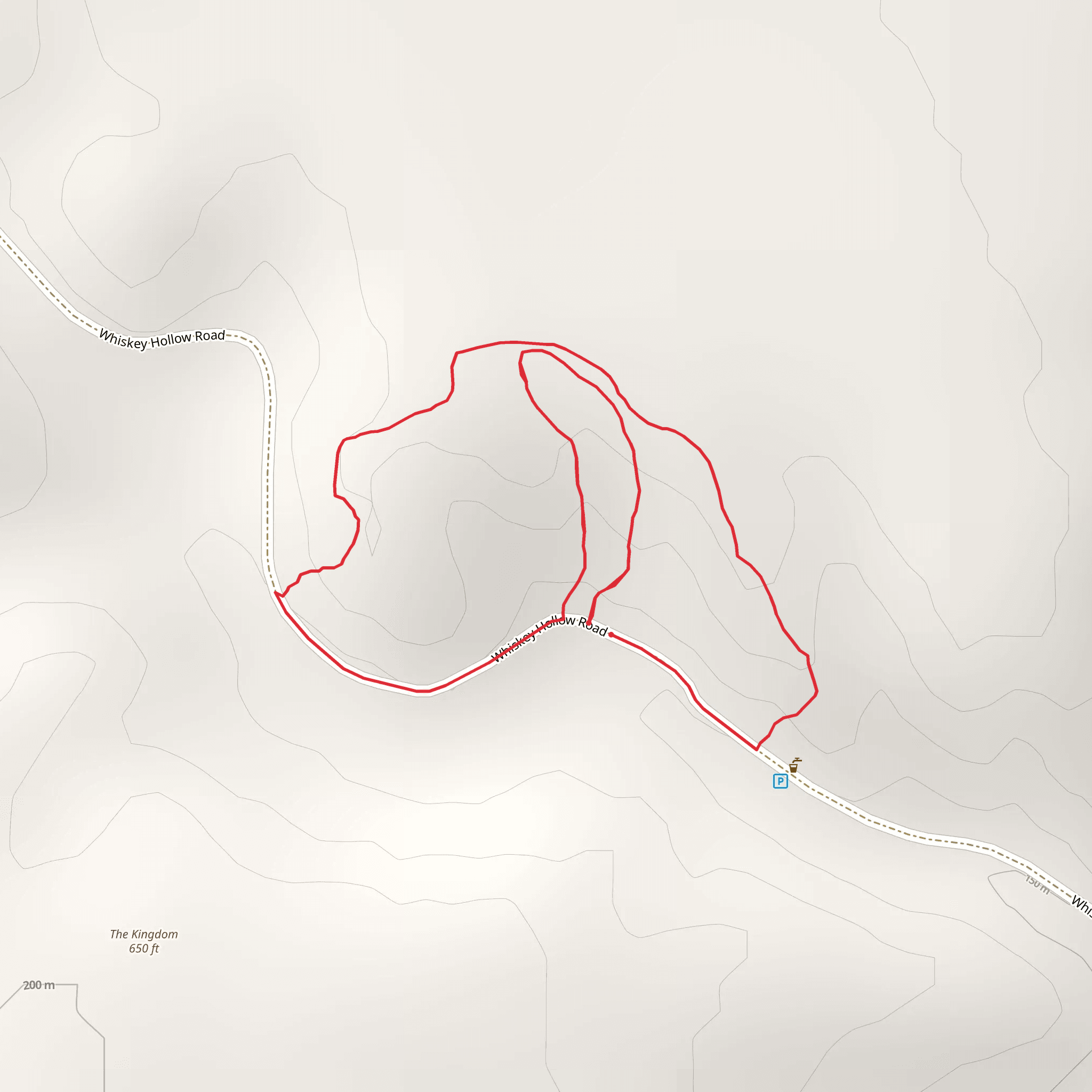 Whiskey Hollow Road Loop mobile static map