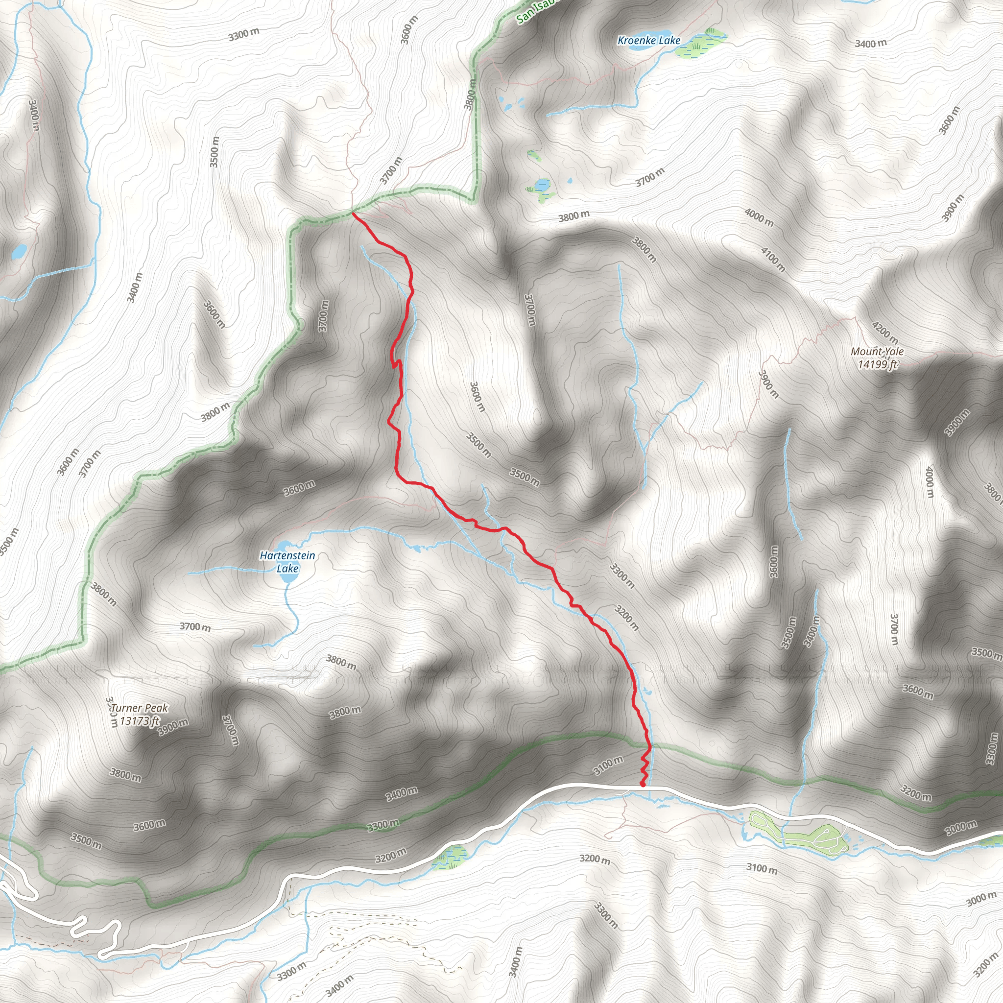 Brown's Pass Trail mobile static map