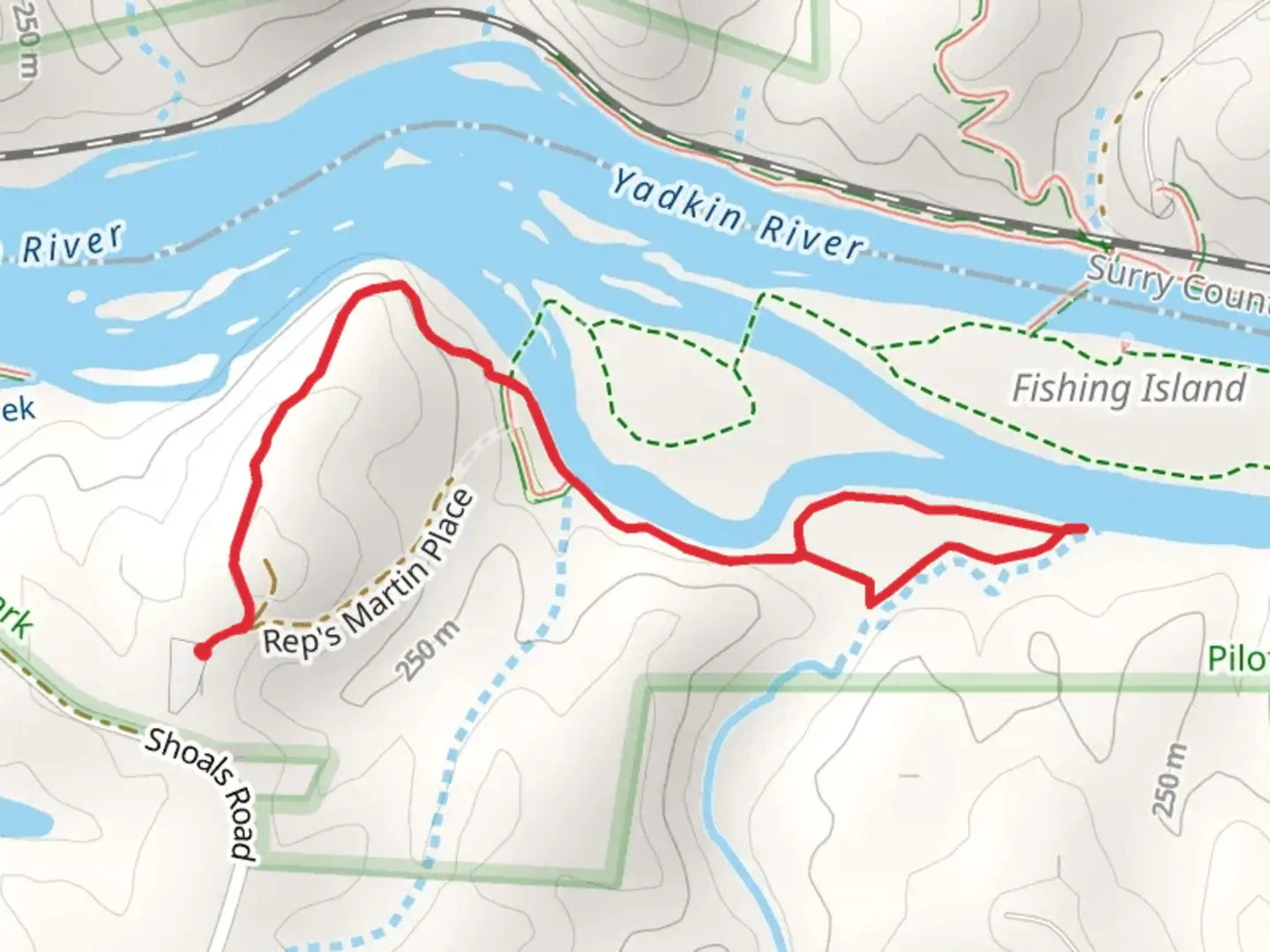 An image depicting the trail Ivy Bluffs Trail and its surrounding area.