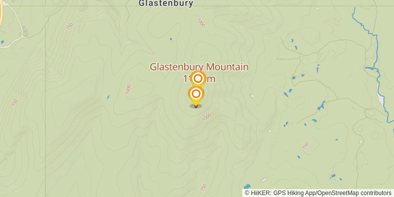 Glastenbury - West Ridge Loop spur 1 Map