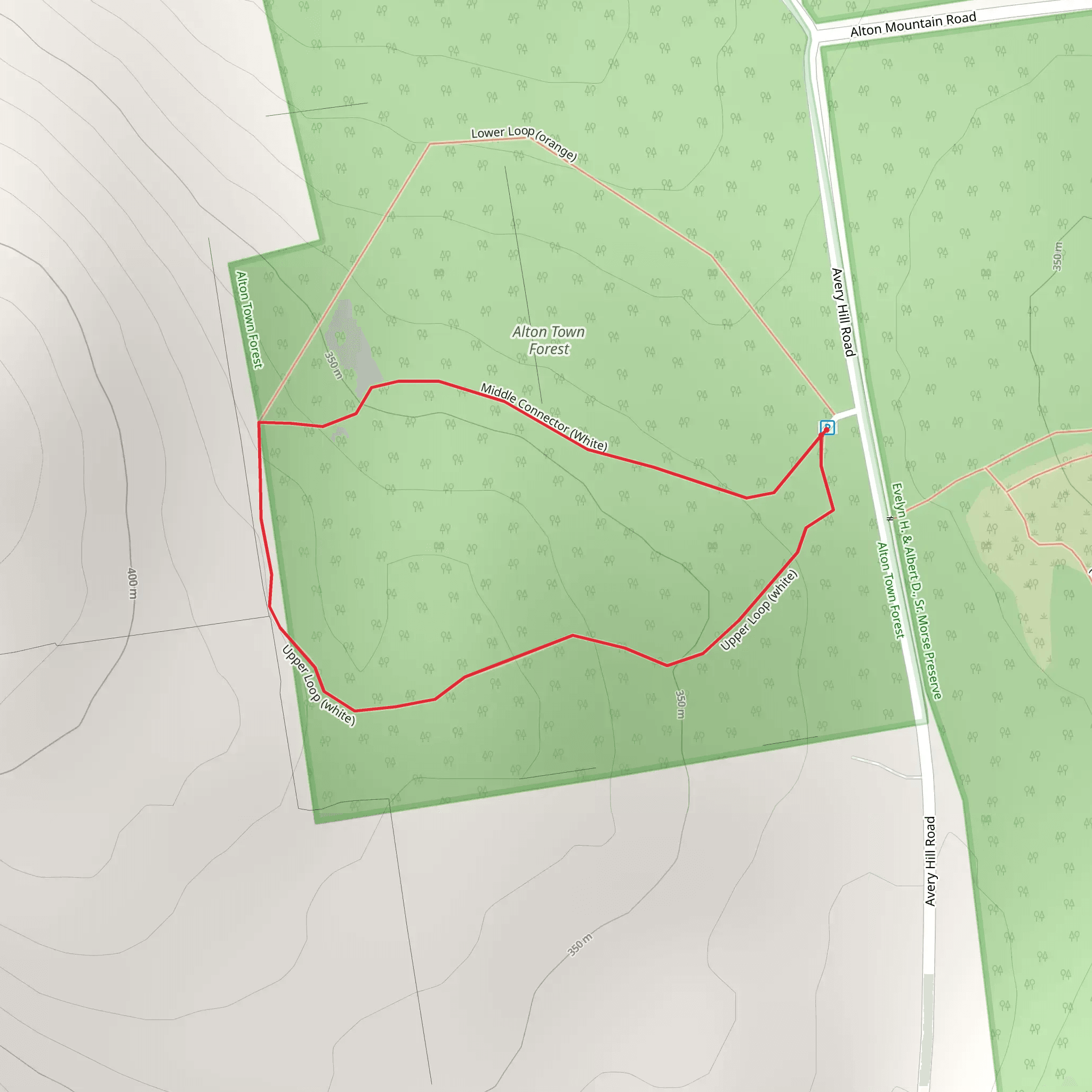 Alton Town Forest Loop Trail mobile static map