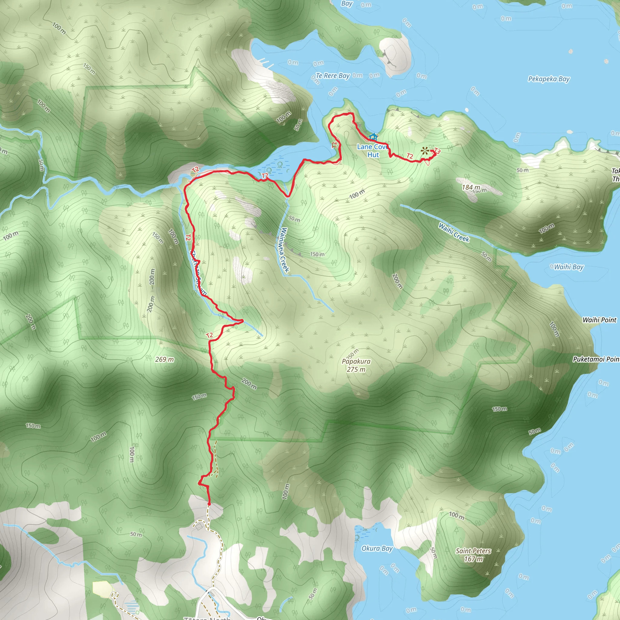 Dukes Nose via Wairaku Stream Track mobile static map