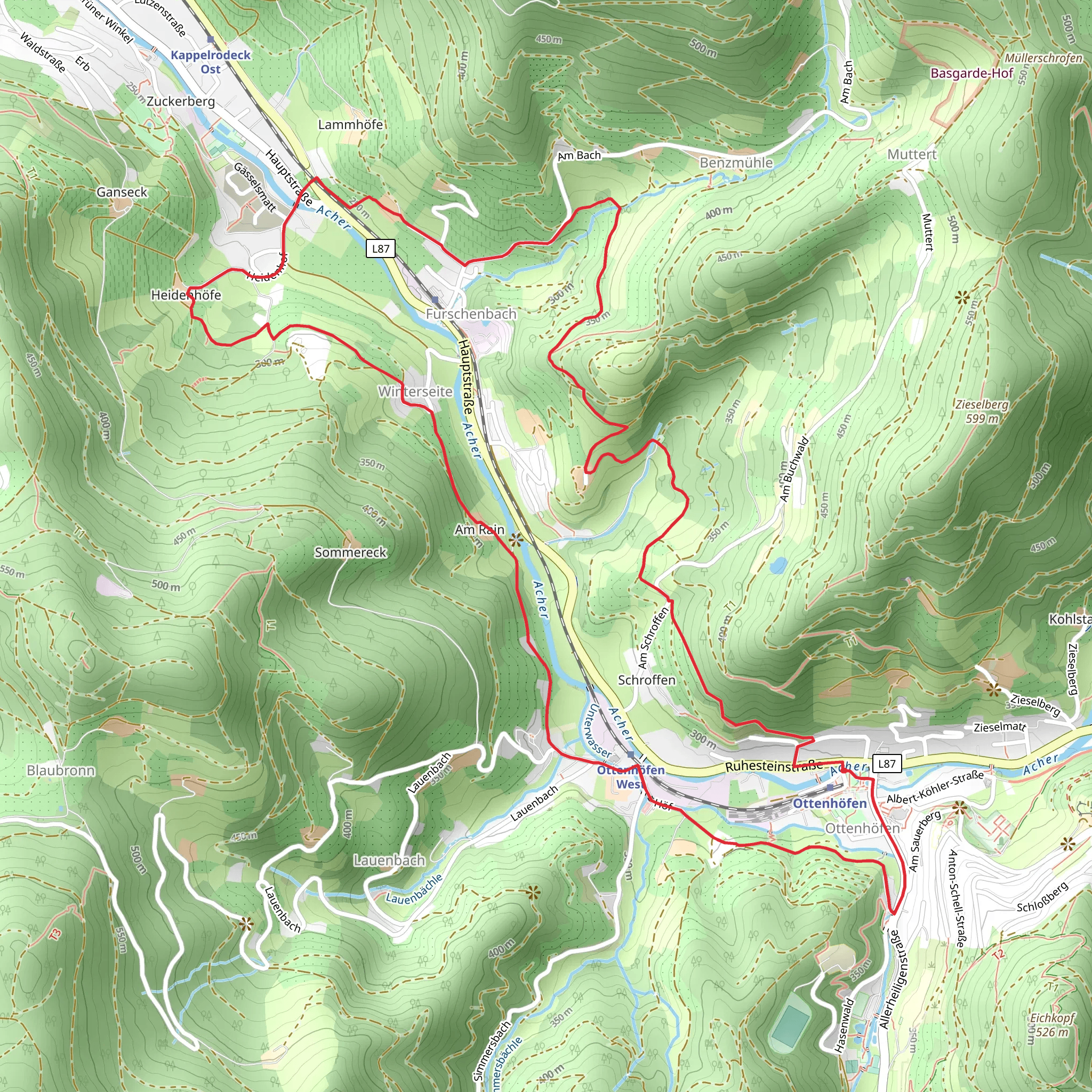LEPO Pfad mobile static map