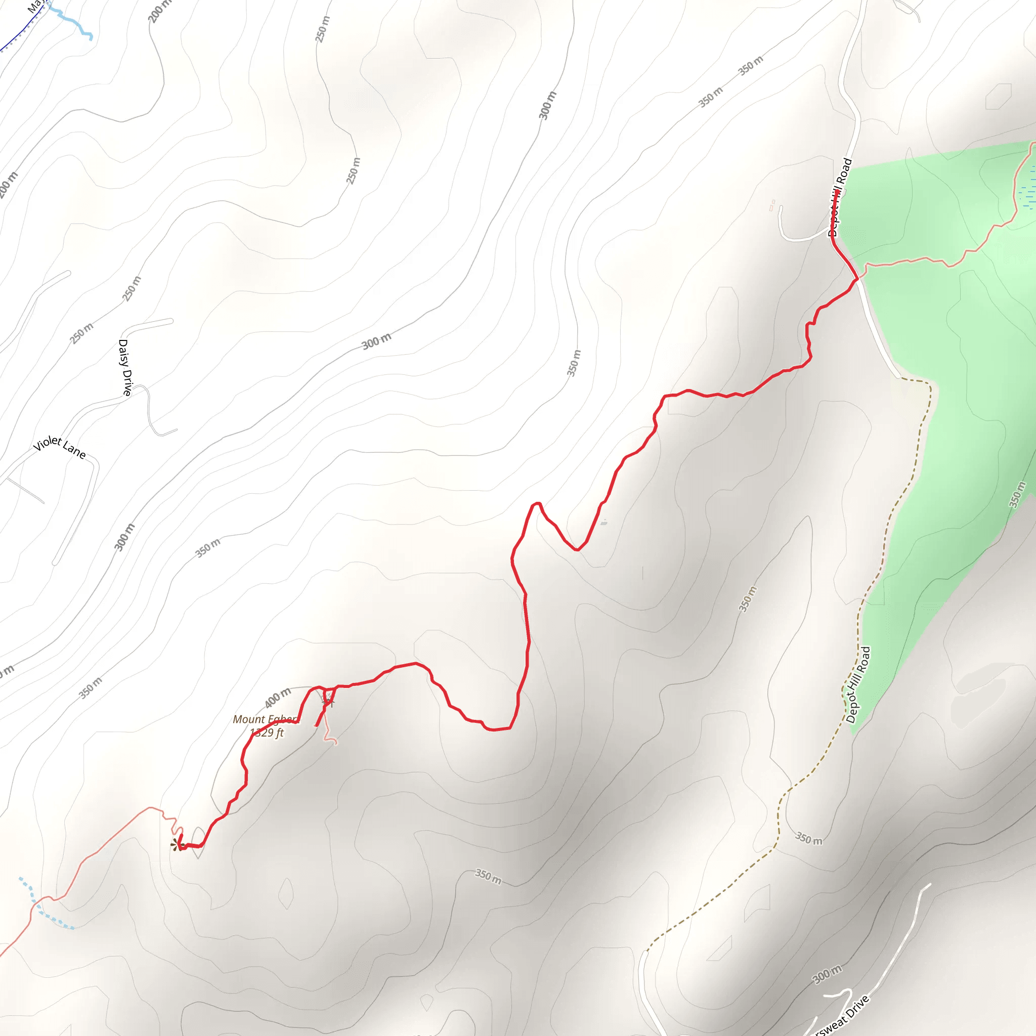 Mount Egbert from Depot Hill Road Out and Back mobile static map