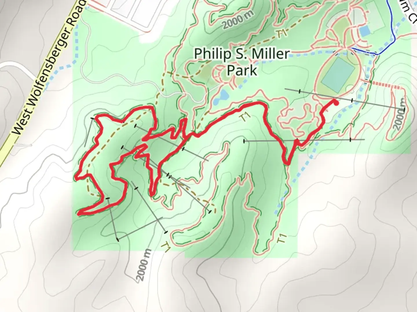 An image depicting the trail Green and Red Loop Trail and its surrounding area.