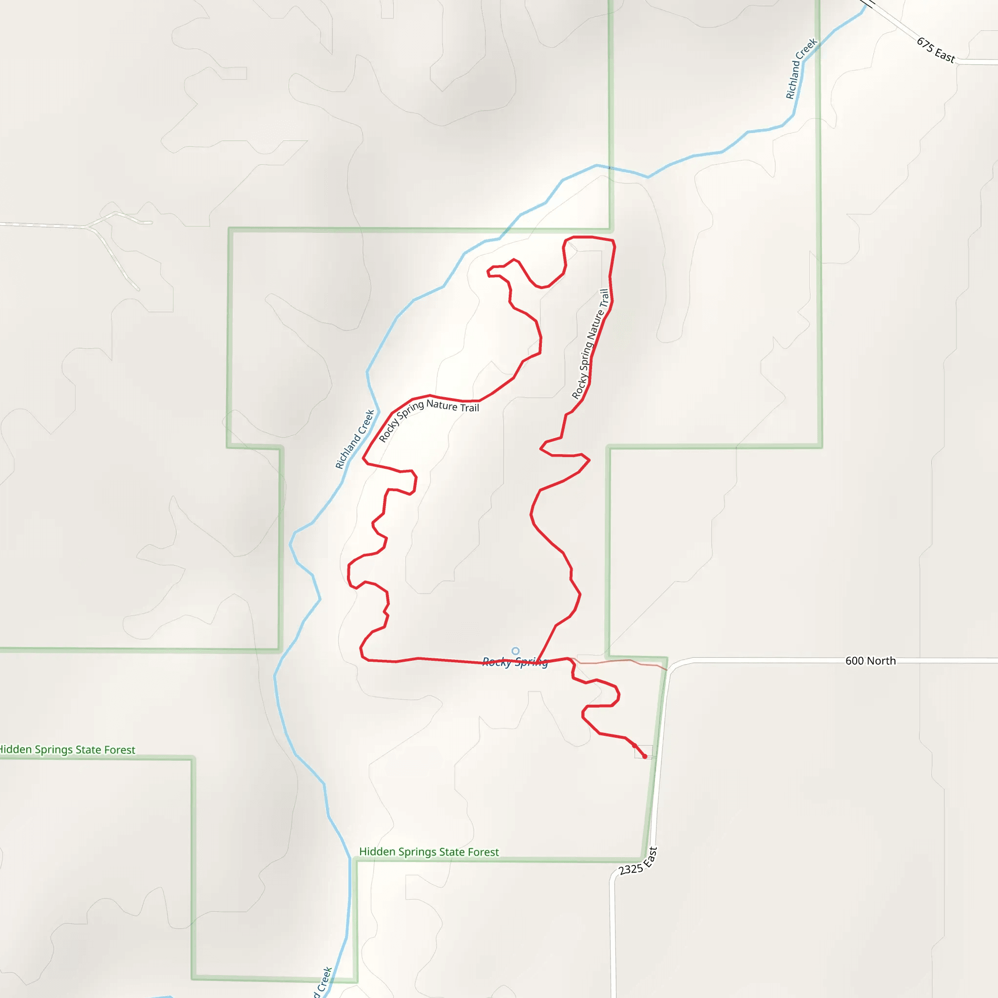 Rocky Spring Nature Loop Trail mobile static map