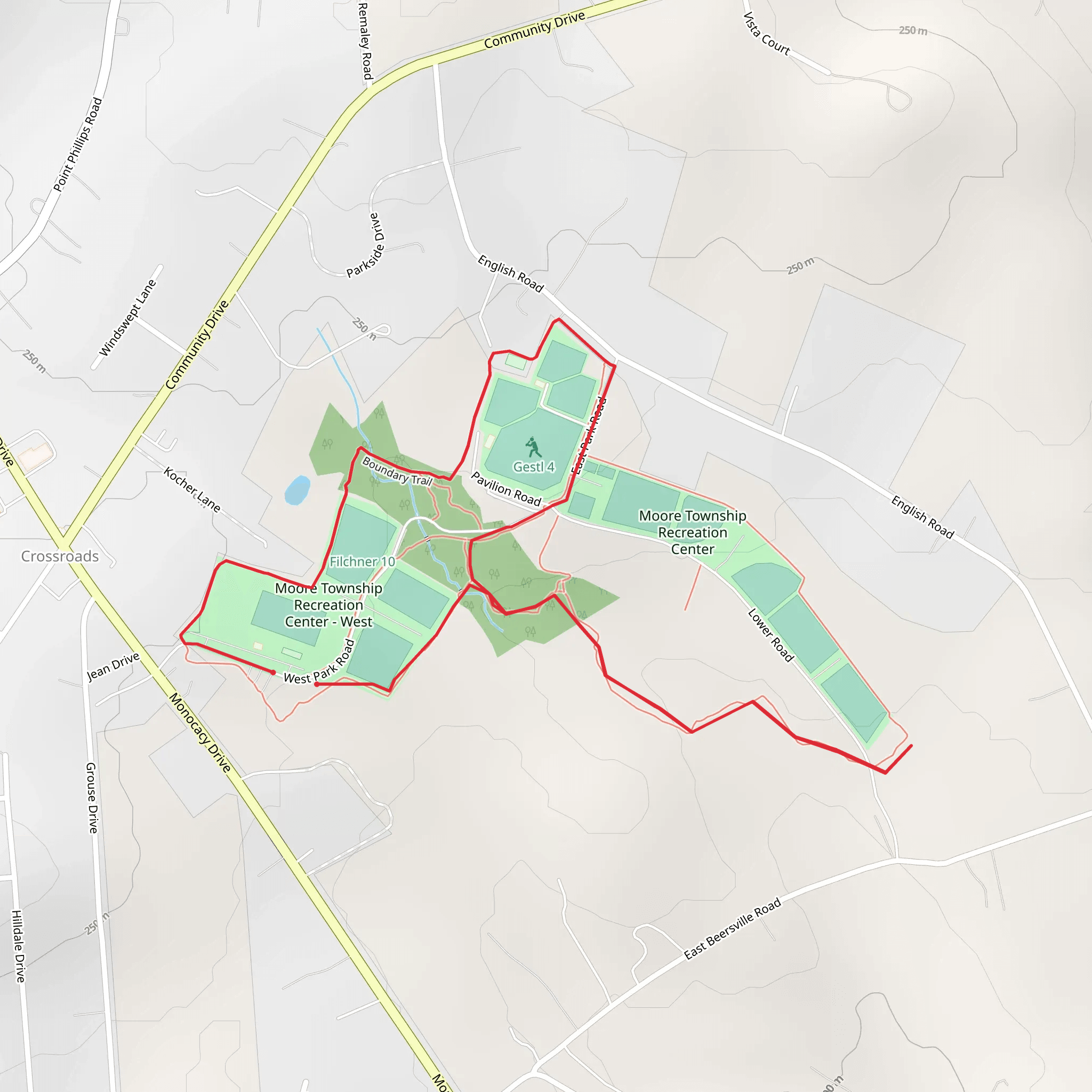 Park Side Manor and Boundary Trail Loop mobile static map