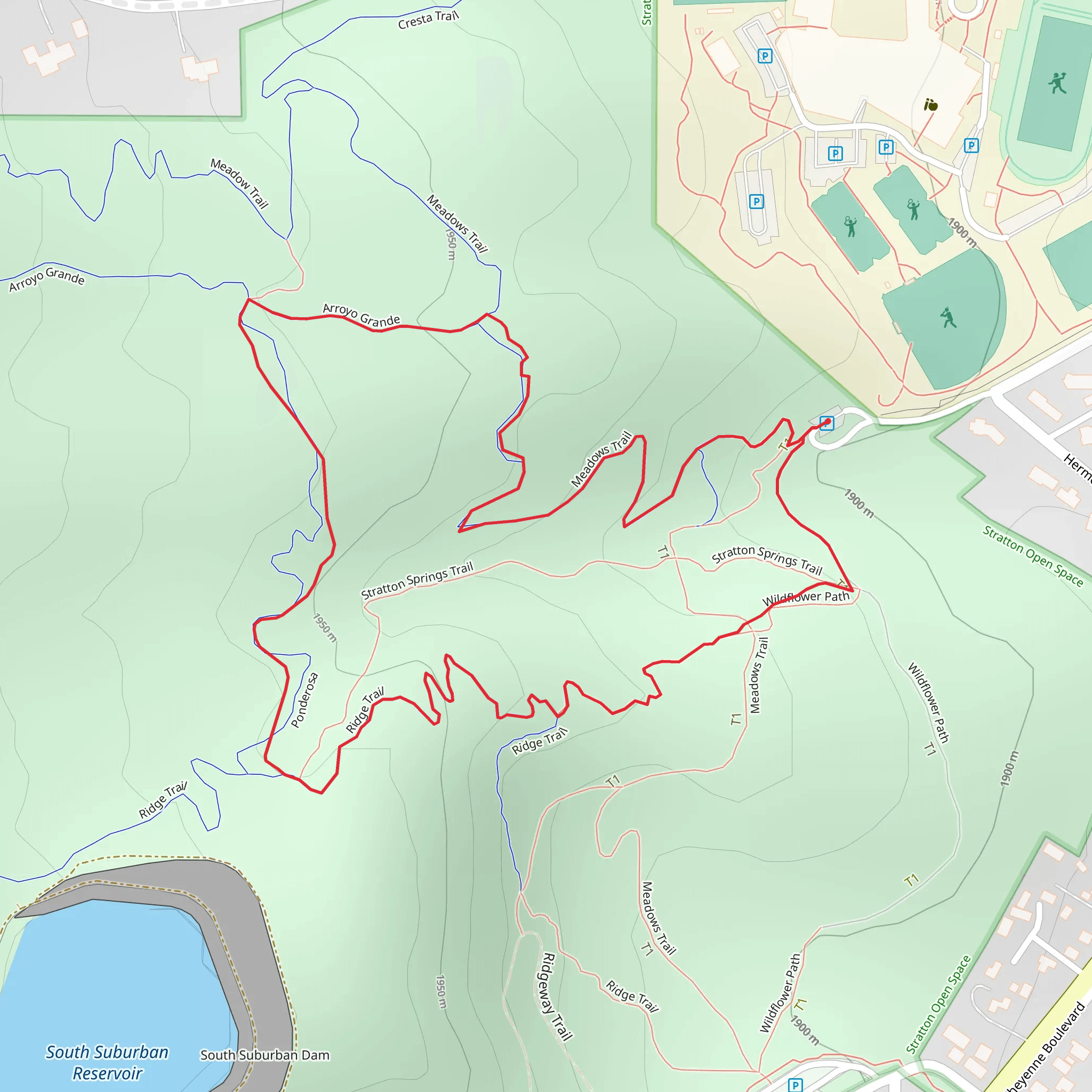 Stratton Open Space Loop mobile static map