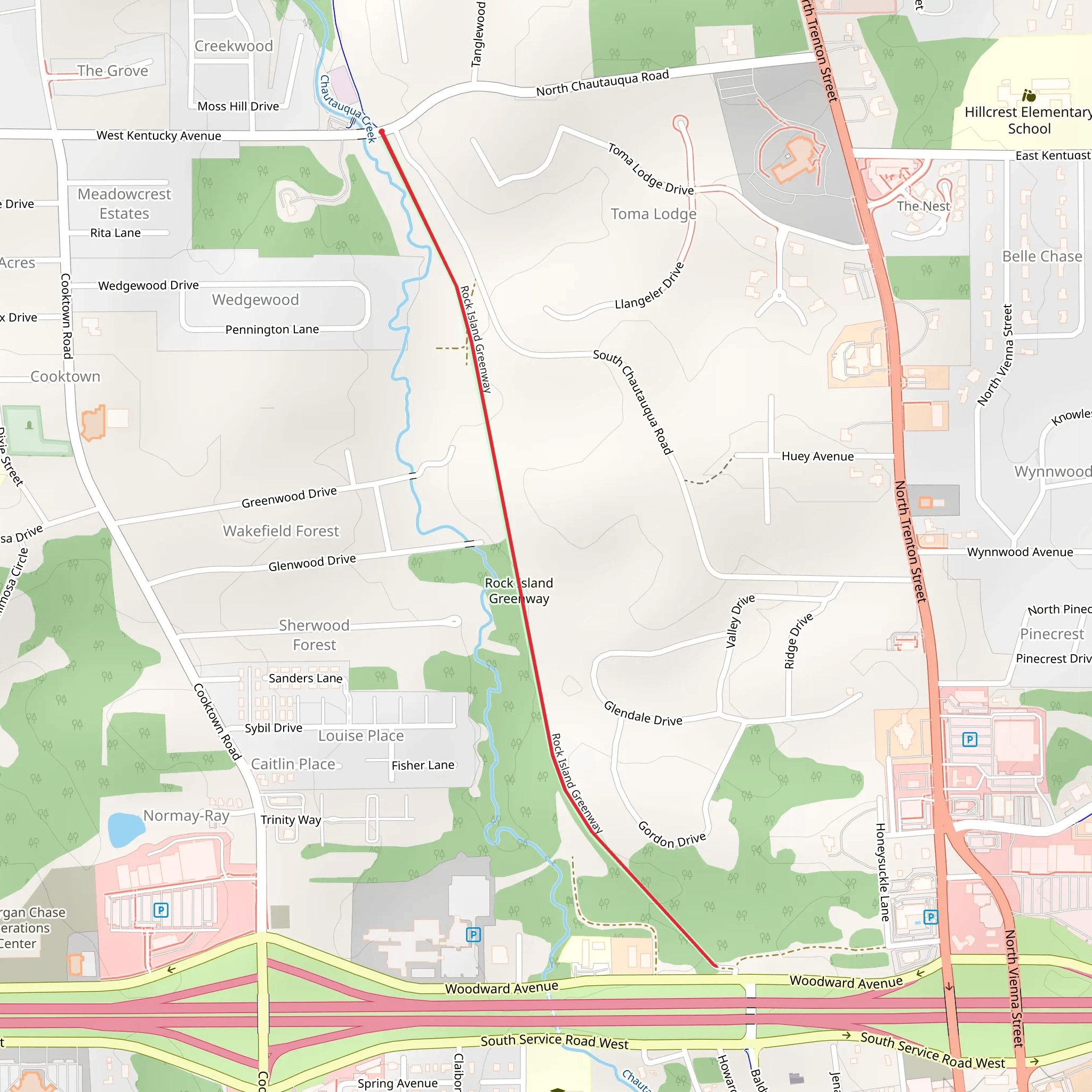 Rock Island Greenway mobile static map