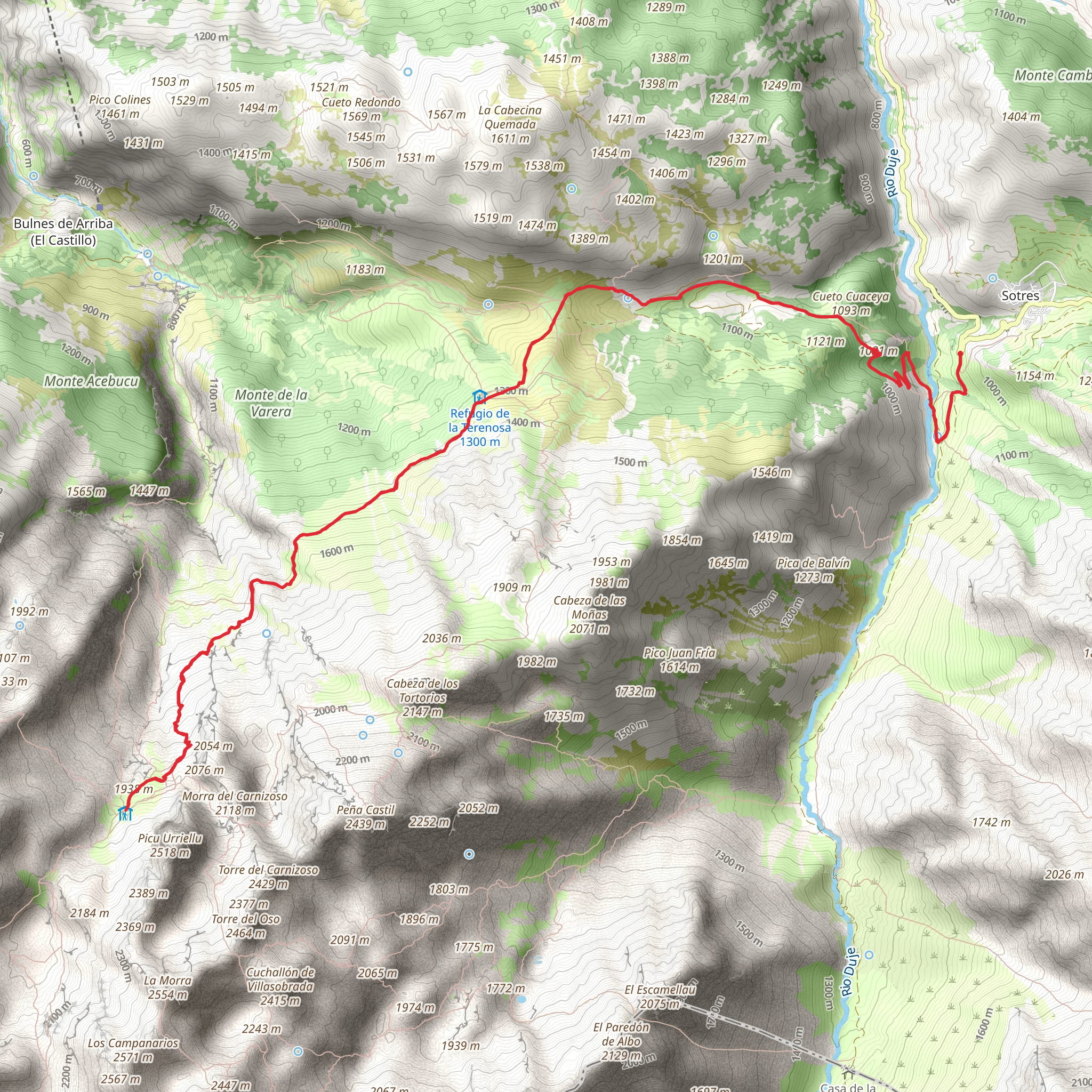 PR PNPE 21 Vega de Urriellu mobile static map