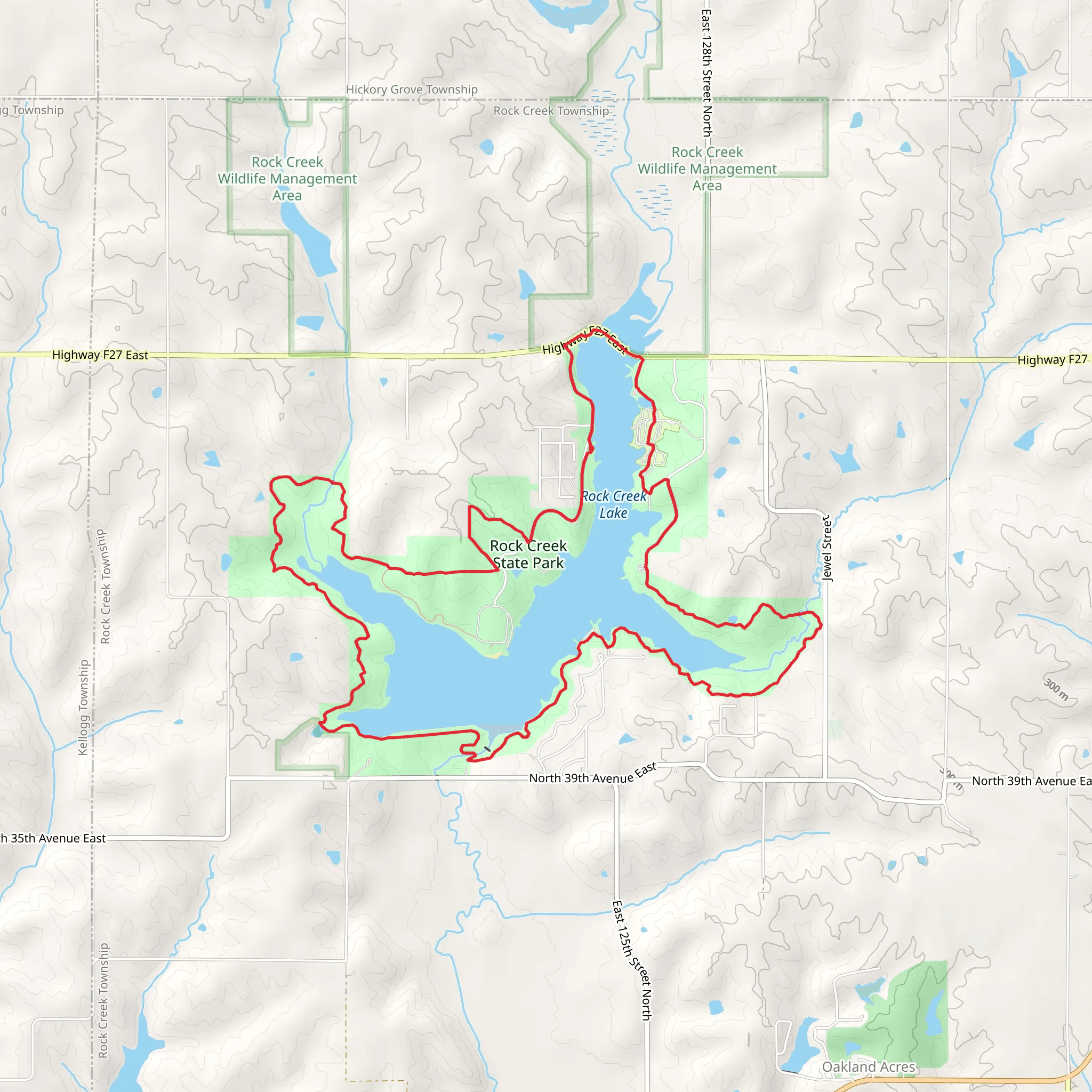 Rock Creek Lake Loop mobile static map