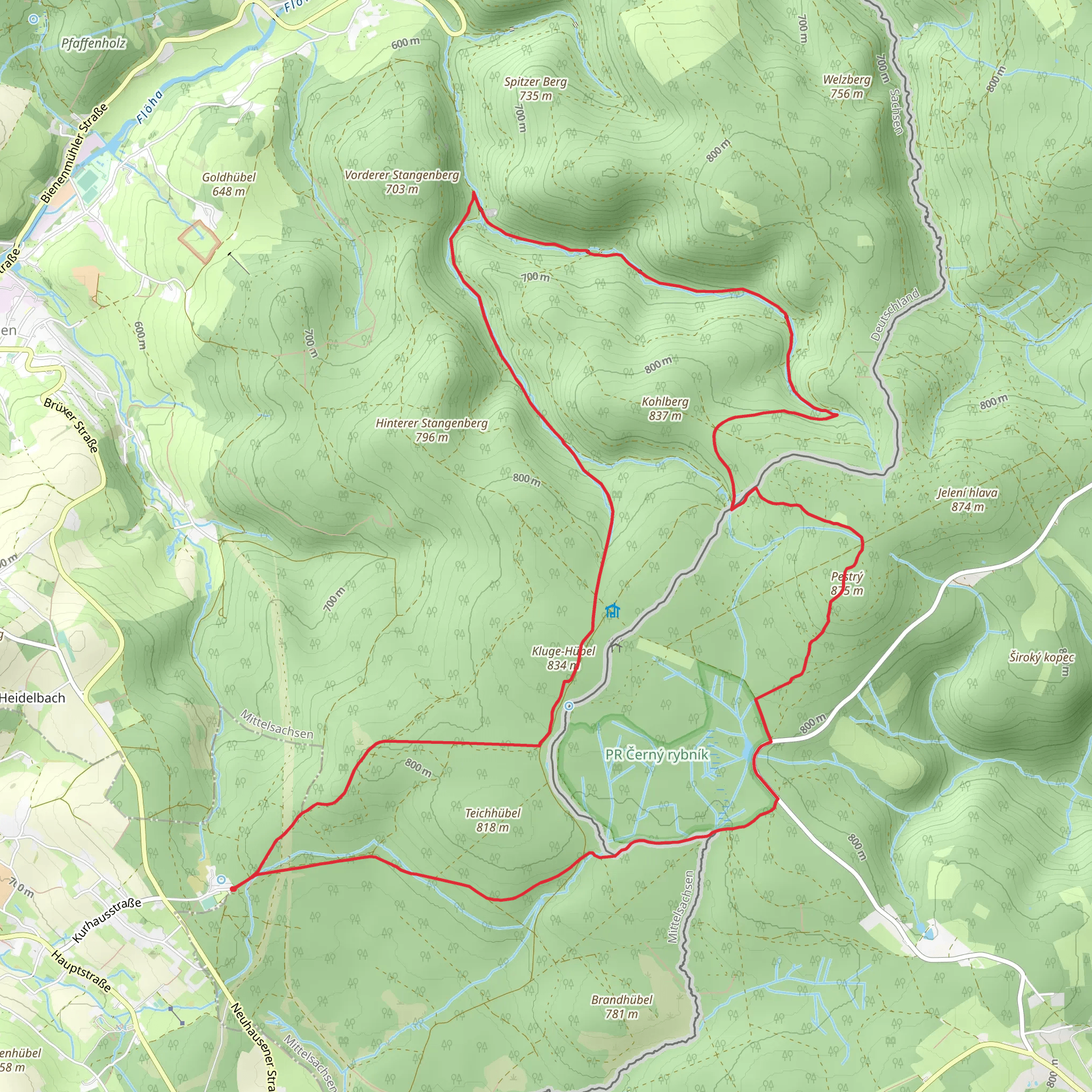 Heidelberg Loop via Kluge Hubel mobile static map