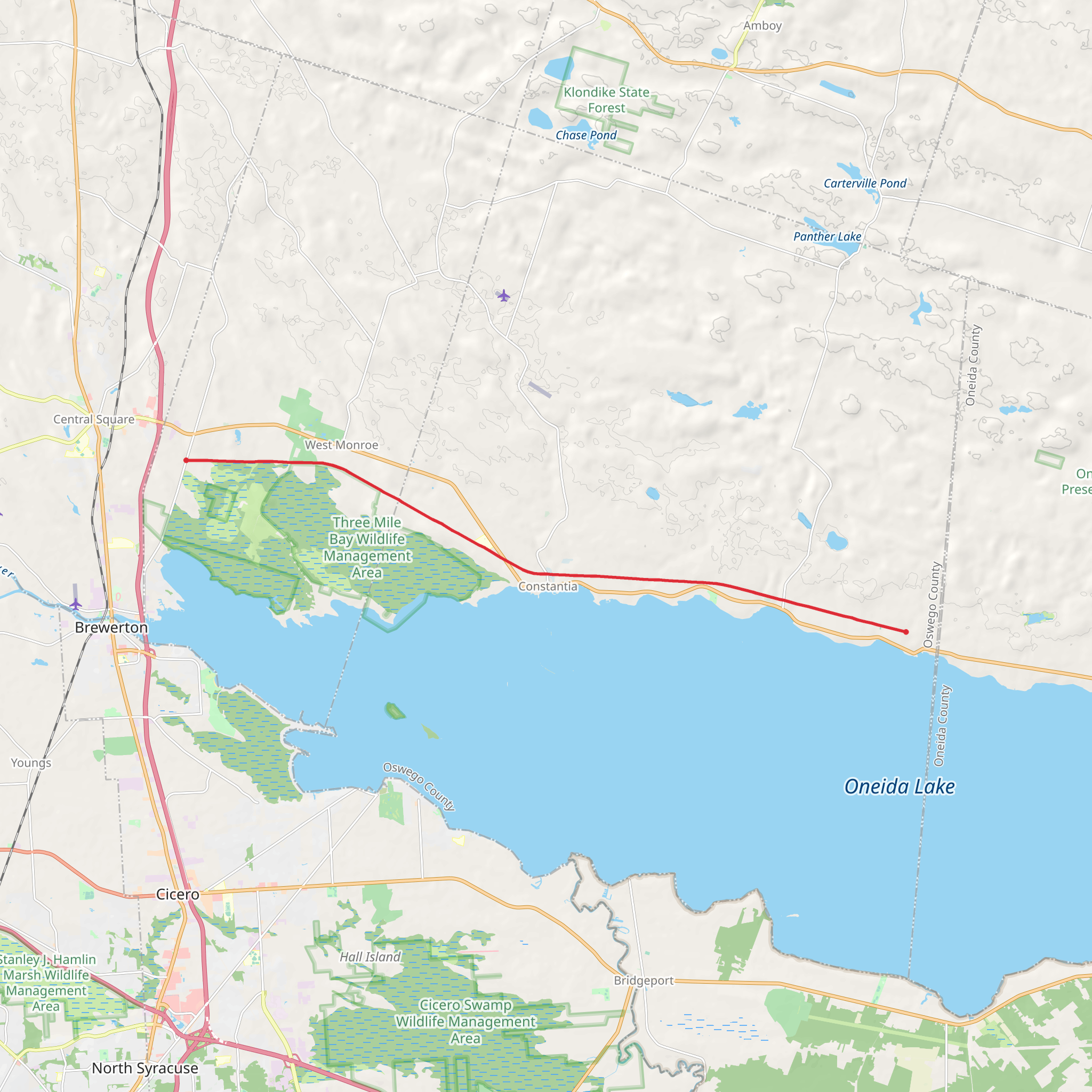 Oswego Recreational Trail mobile static map