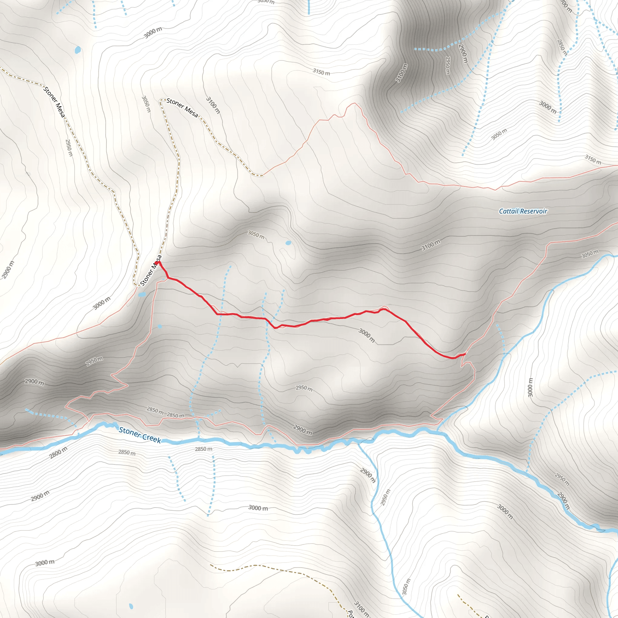 East Twin Springs Trail mobile static map