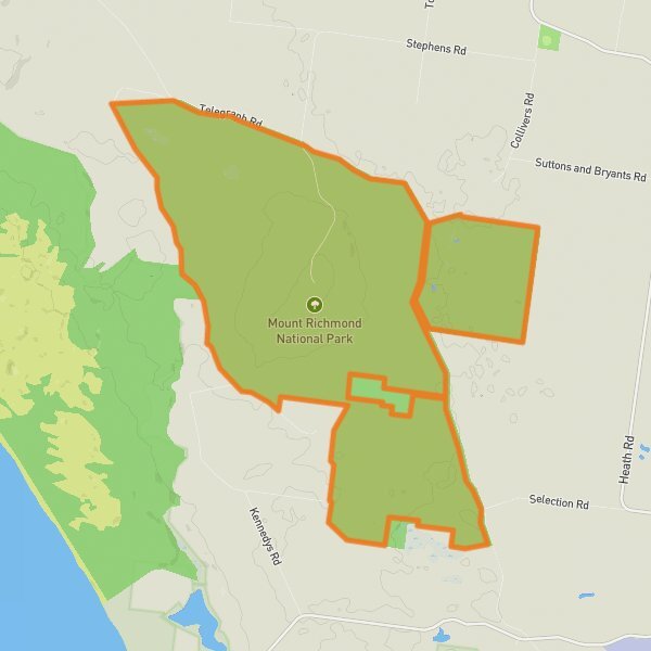 Mount Richmond National Park mobile static map