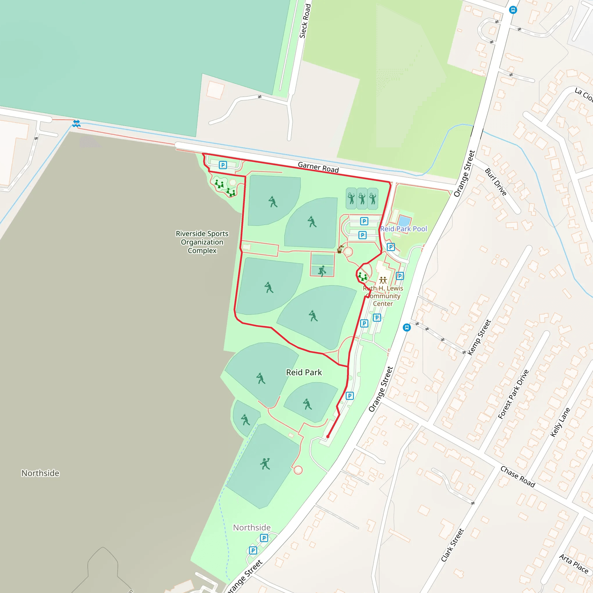 Reid Park Loop mobile static map