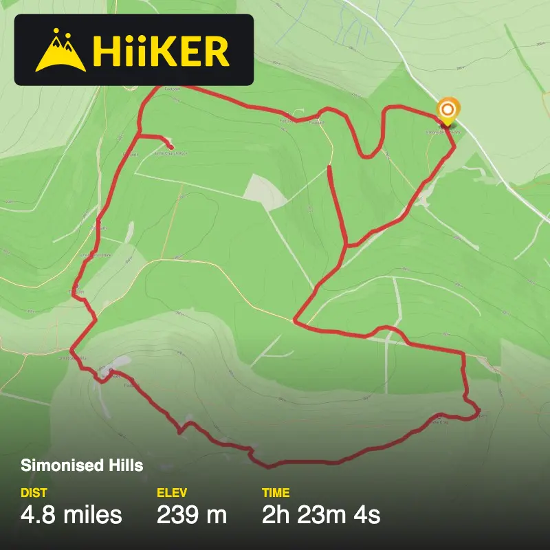 A map preview of the recording Simonised Hills  .