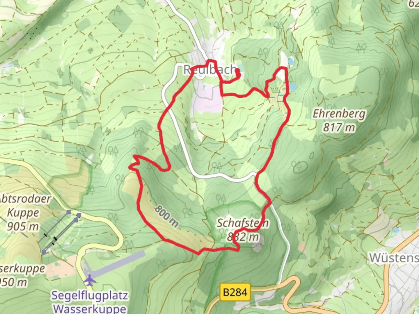 An image depicting the trail Reulbach Rundwanderweg Loop and its surrounding area.