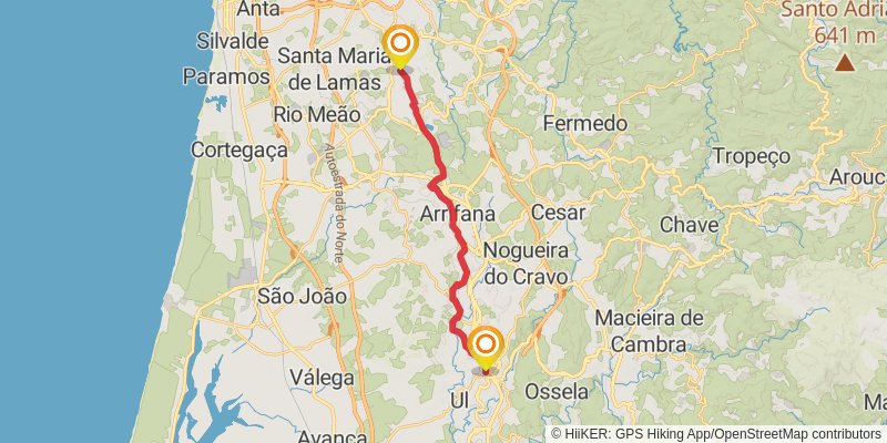 Camino Portugues stage 17 Map