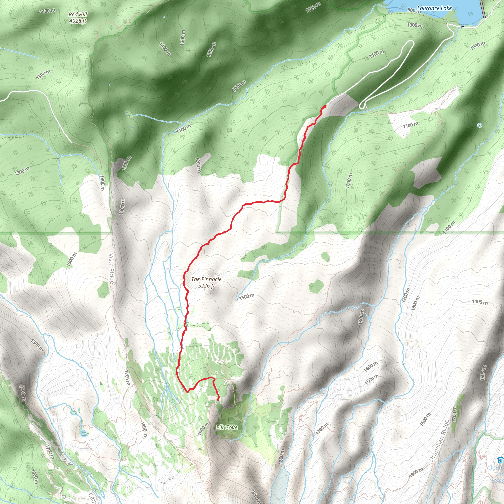 Dollar Lake via Pinnacle Ridge Trail mobile static map