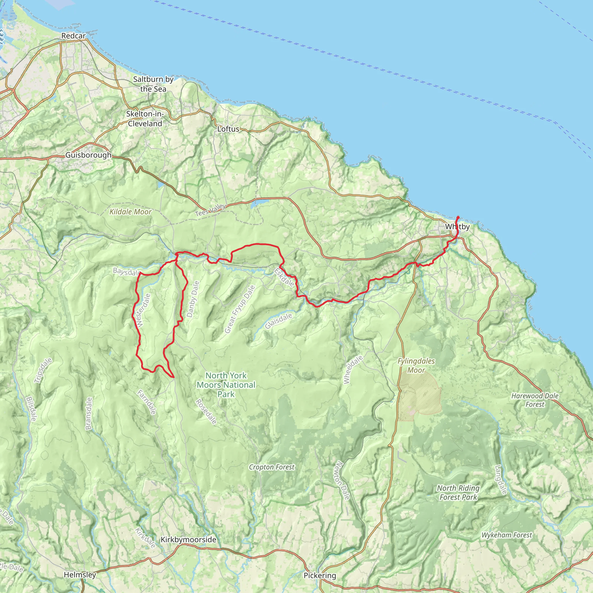 Esk Valley Walk mobile static map