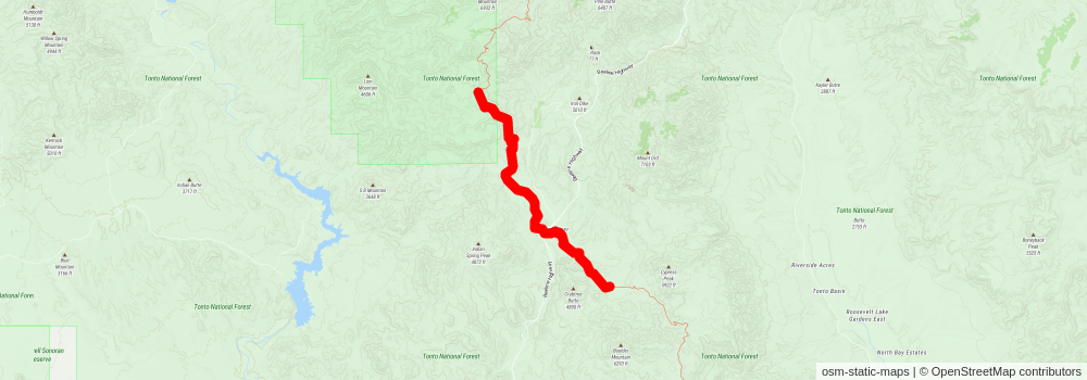 Southwestern Horseshoe Trail stage 85 Map