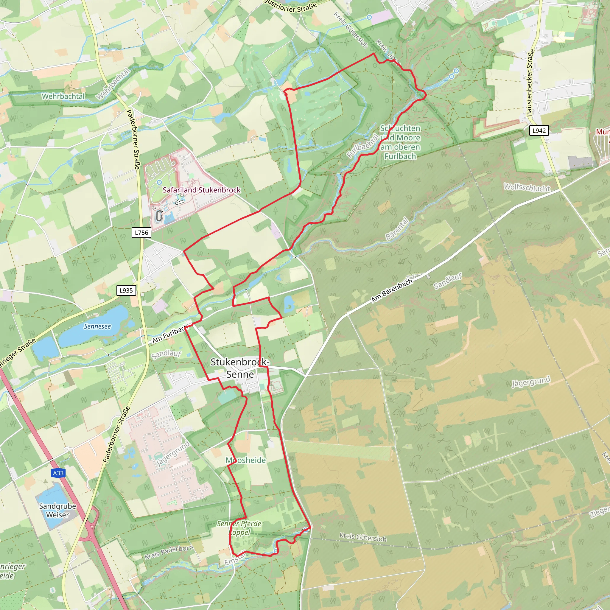 Stukenbrocksenne Loop mobile static map