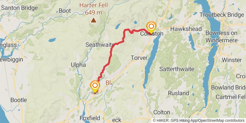 Liverpool South Parkway to Walney Island Walk stage 28 Map