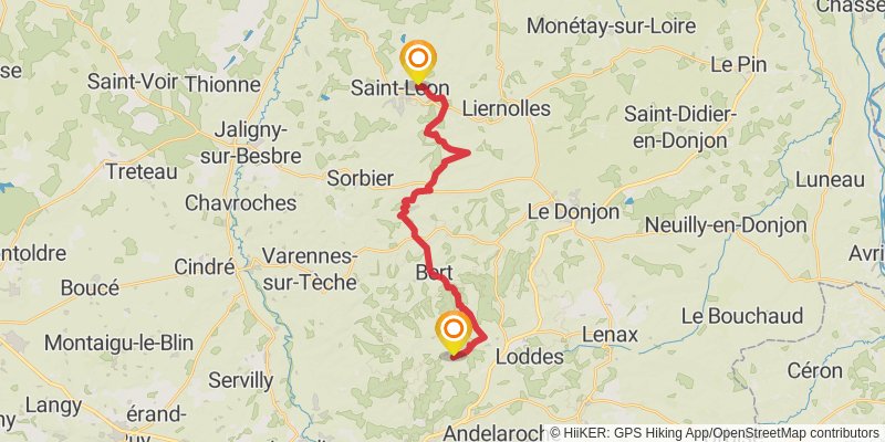 GR 3 - Vallee De La Loire stage 19 Map
