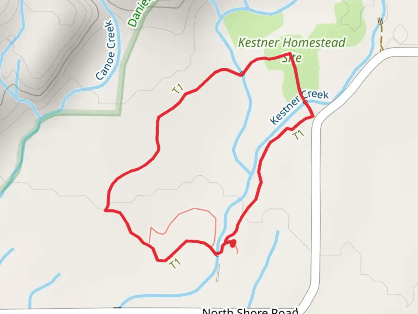 An image depicting the trail Kestner Homestead Loop Trail and its surrounding area.