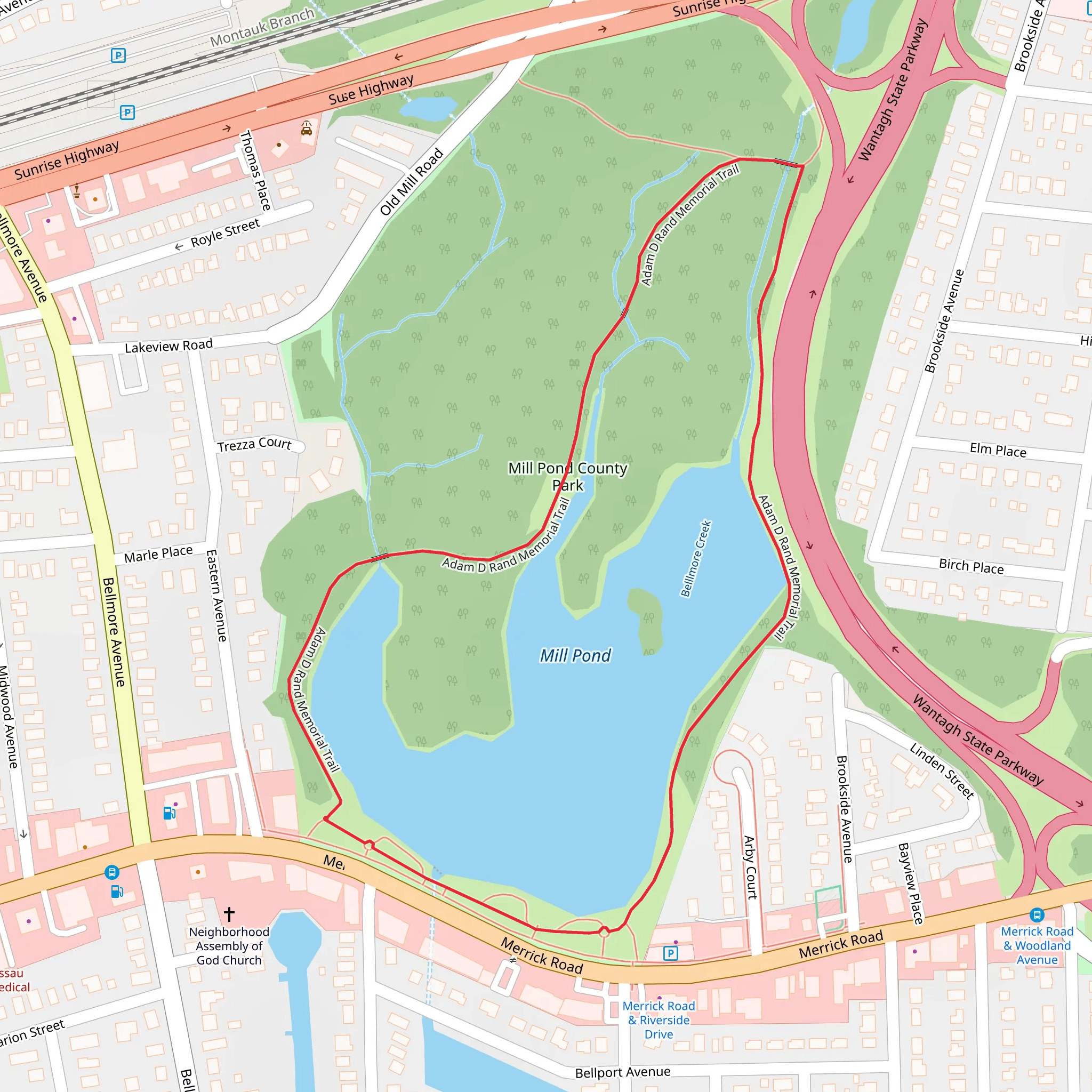 Mill Pond Loop mobile static map