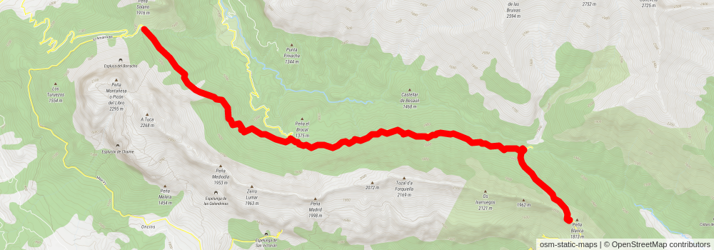 Tour of the Peña Montañesa PR HU 139 stage 2 Map
