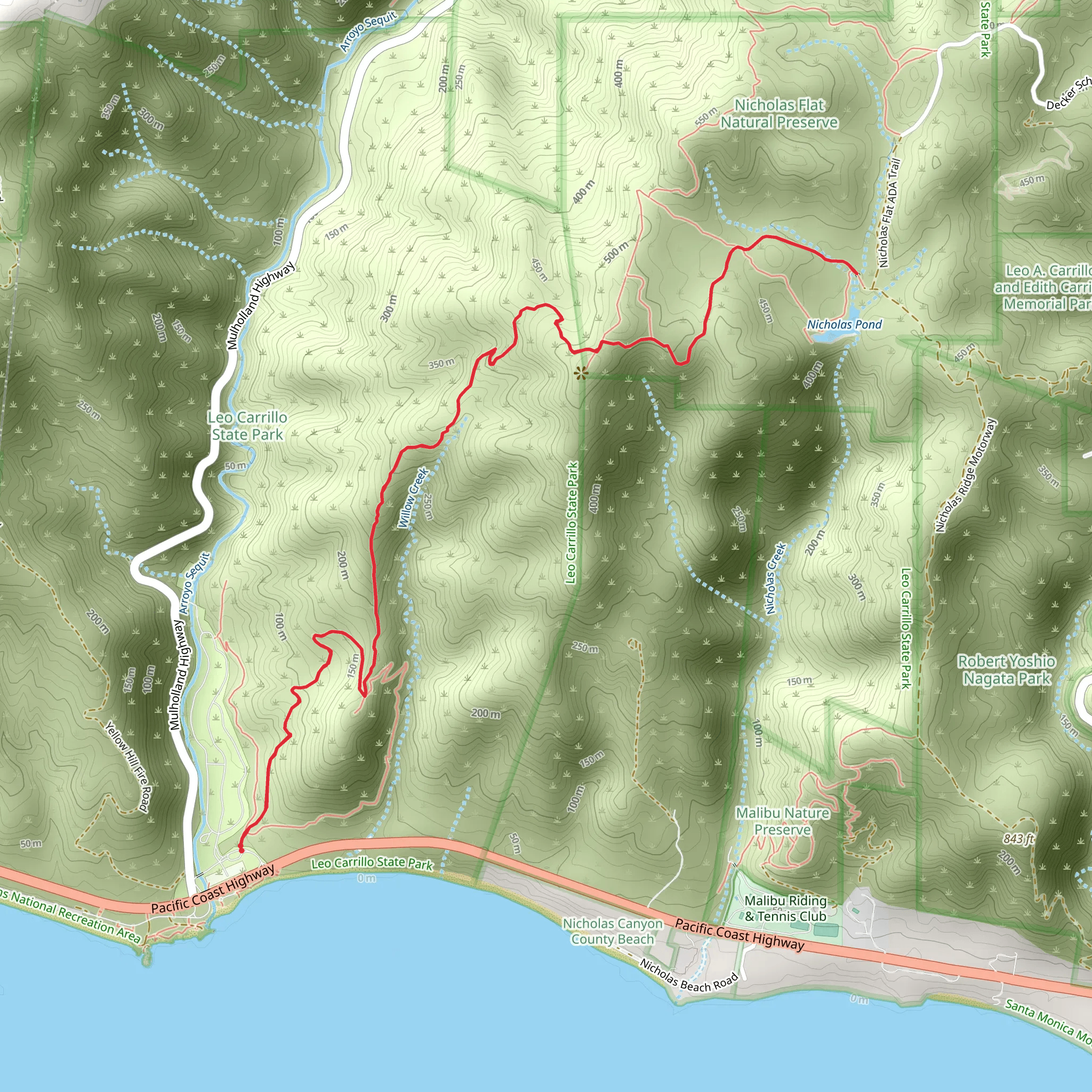 Nicholas Flat Trail mobile static map