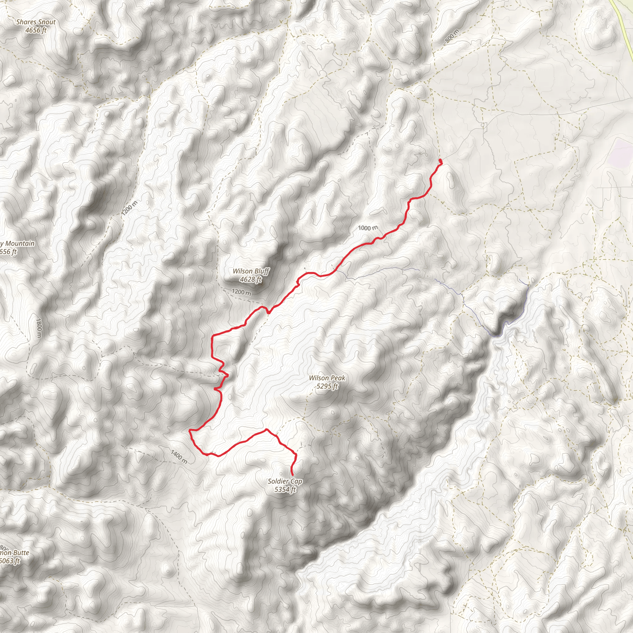 Soldier Cap Mountain Base mobile static map