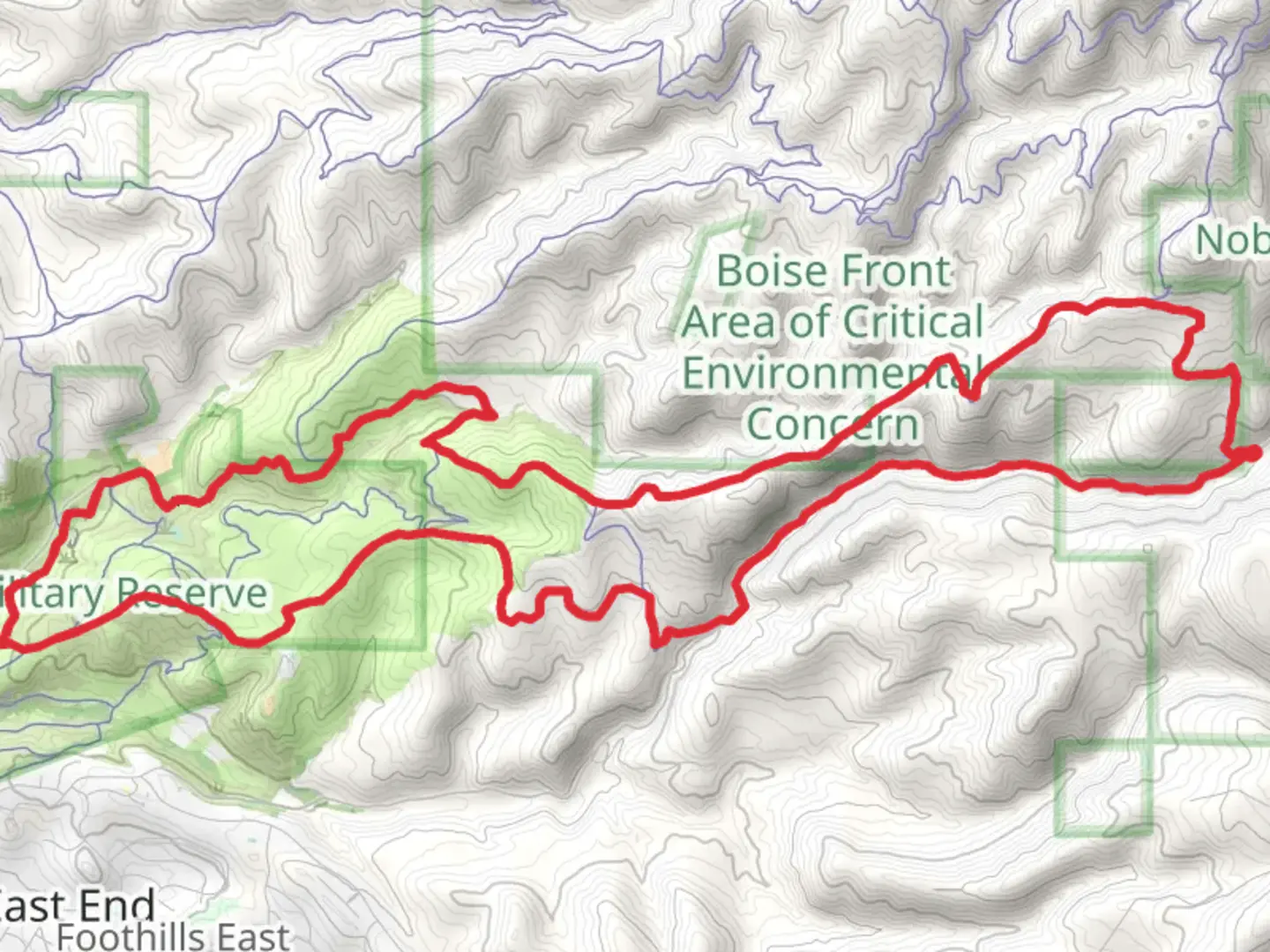 An image depicting the trail Three Bears and Central Ridge Loop and its surrounding area.