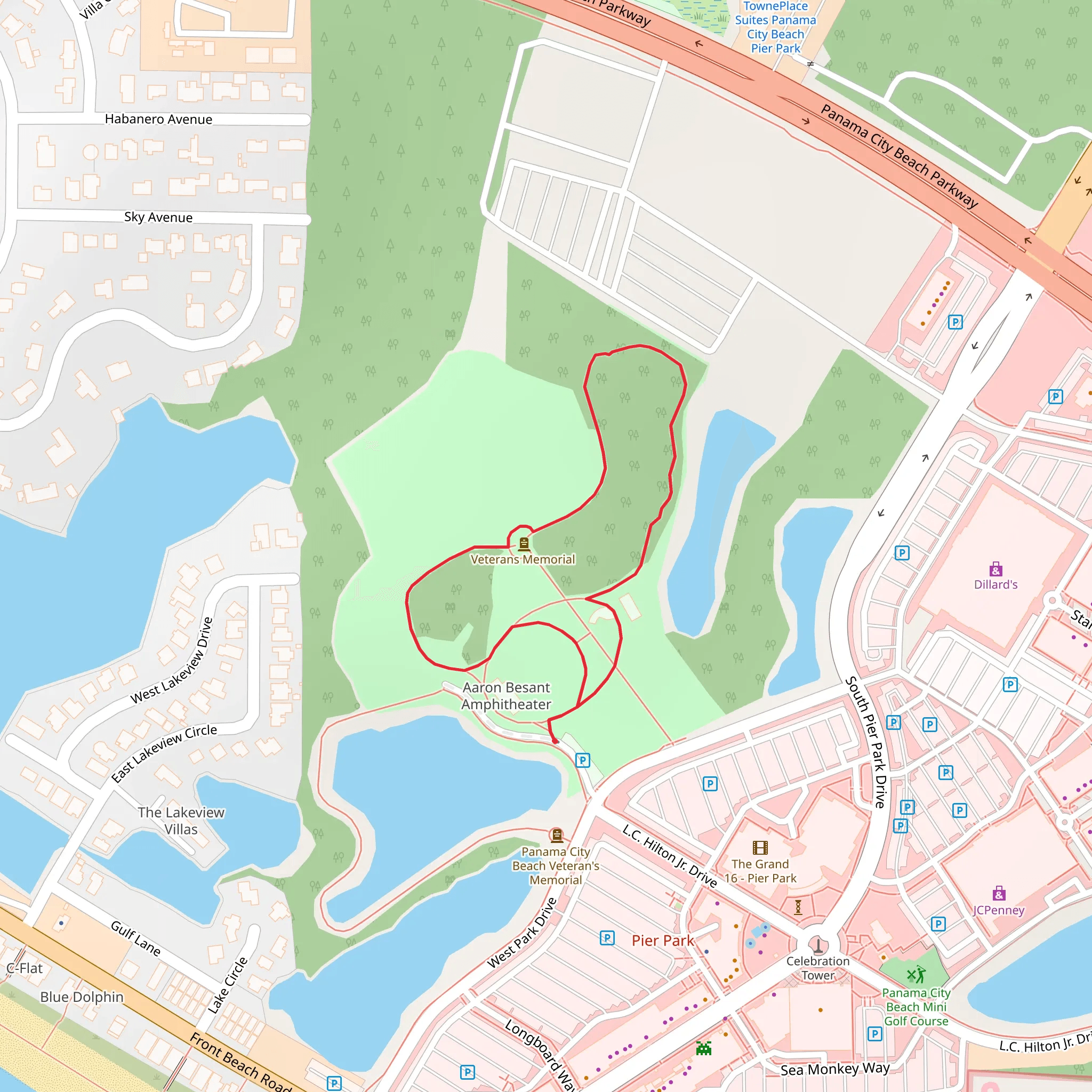 Aaron Bessant Park Loop mobile static map