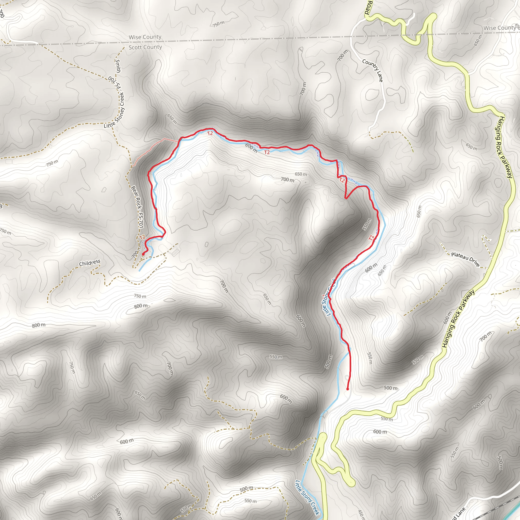 Little Stony Trail mobile static map