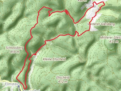 Dicke Eiche and Goldbrunnen via Rundwanderweg Esthal