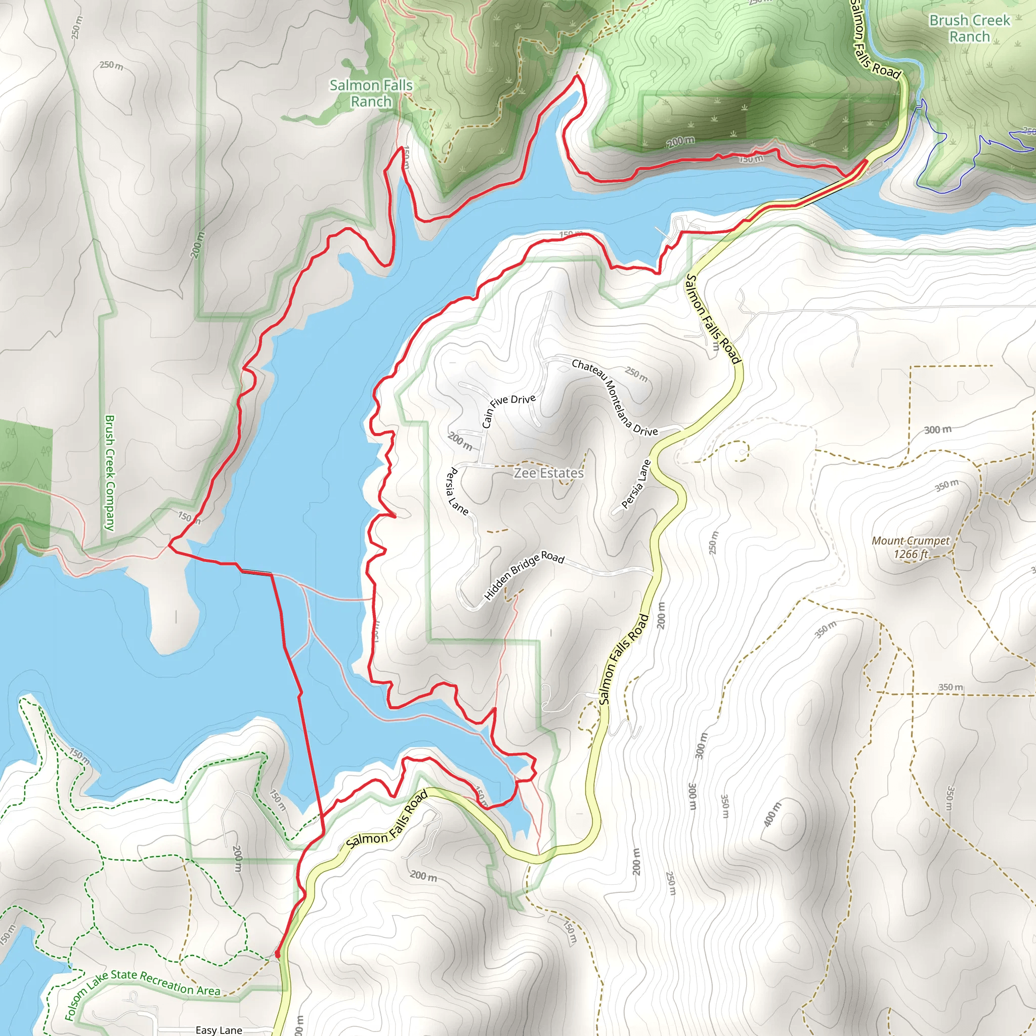 Got'em, Sweetwater and Darrington Loop Trail - Folsom Lake mobile static map