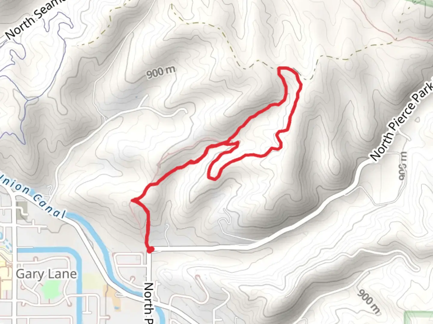 An image depicting the trail North Pierce Park Lane Loop and its surrounding area.