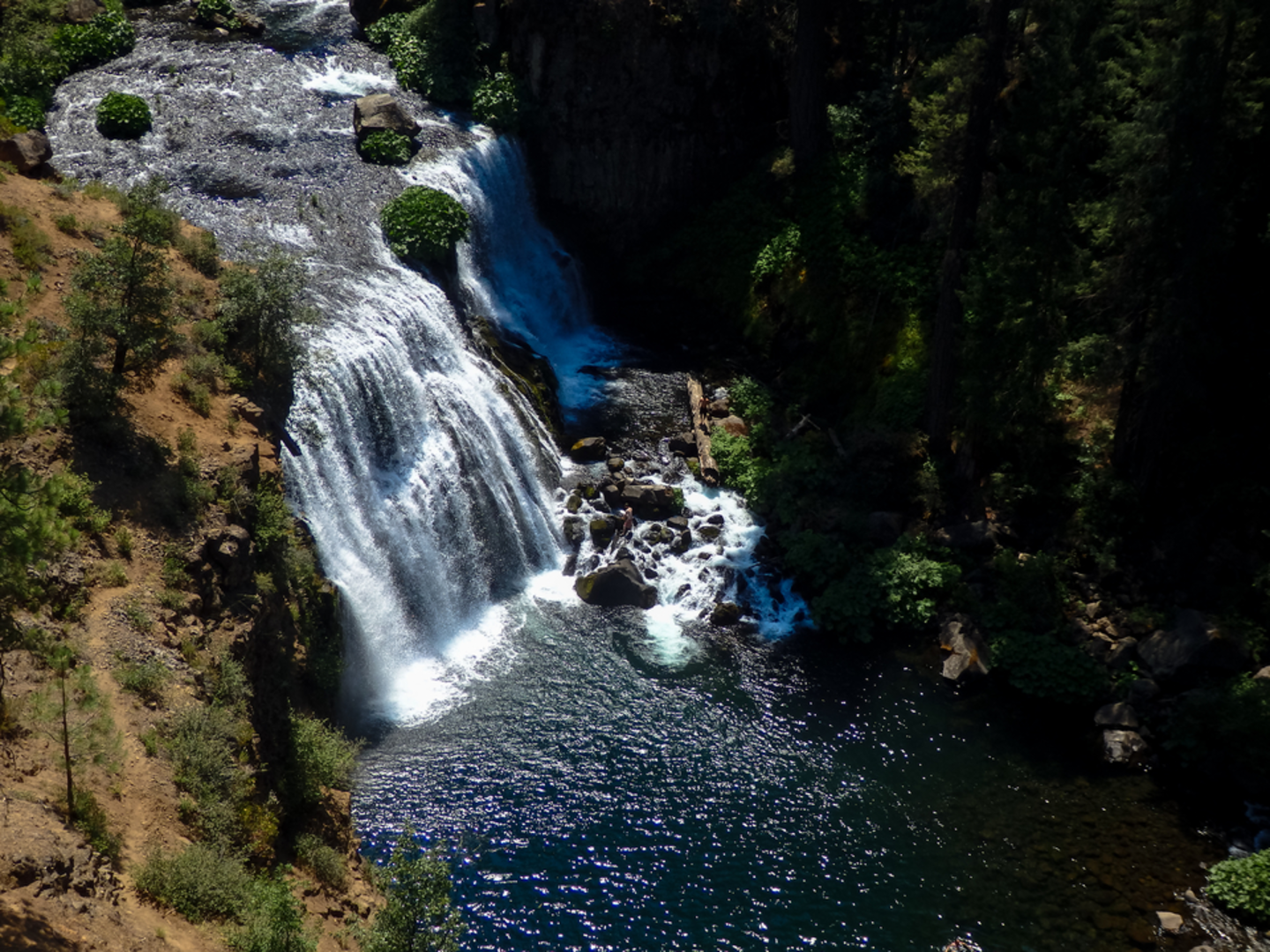An image depicting the trail McCloud Middle Falls Short Trail and its surrounding area.
