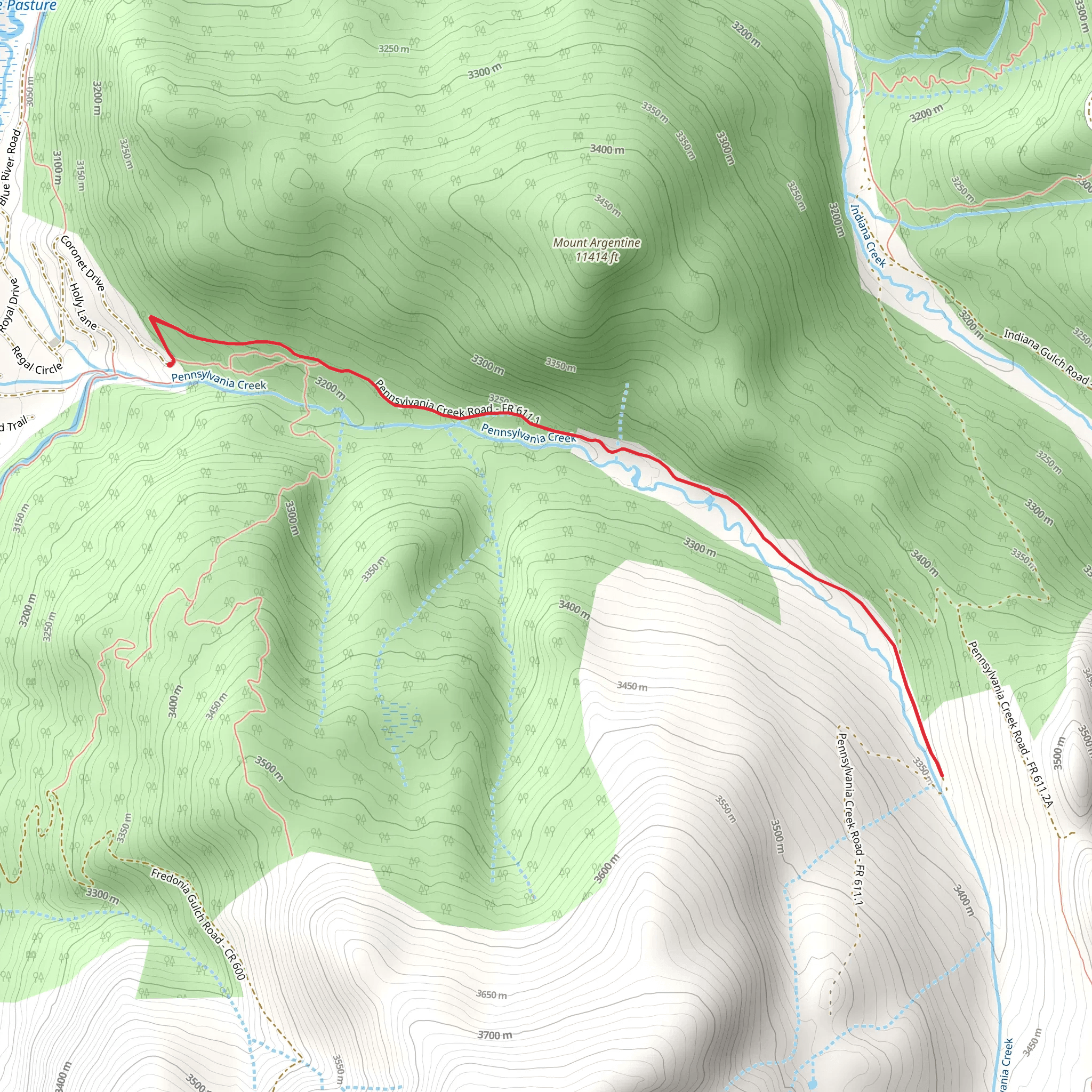 Pennsylvania Creek mobile static map