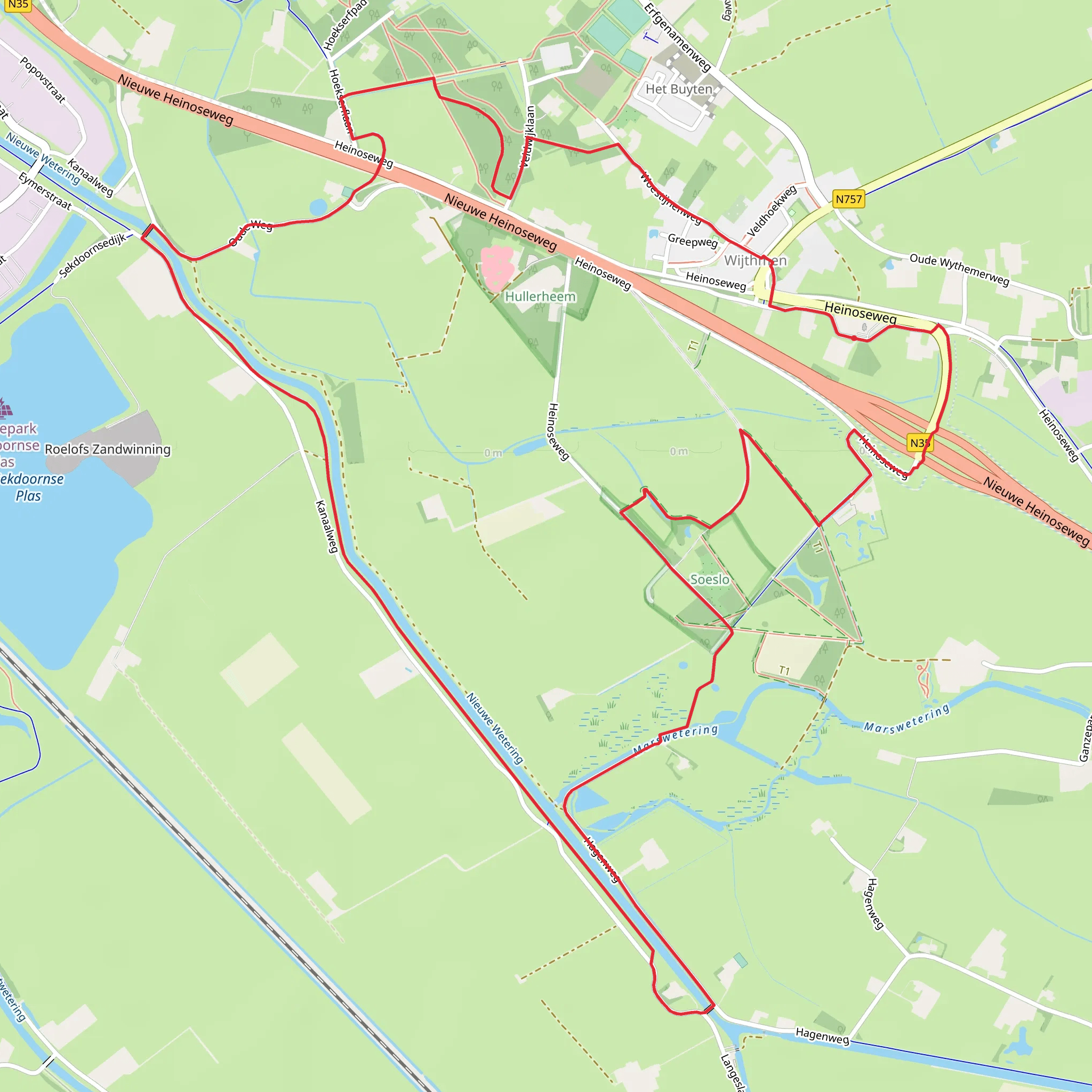 Woestijnen Weg and Kanaal Weg Loop mobile static map