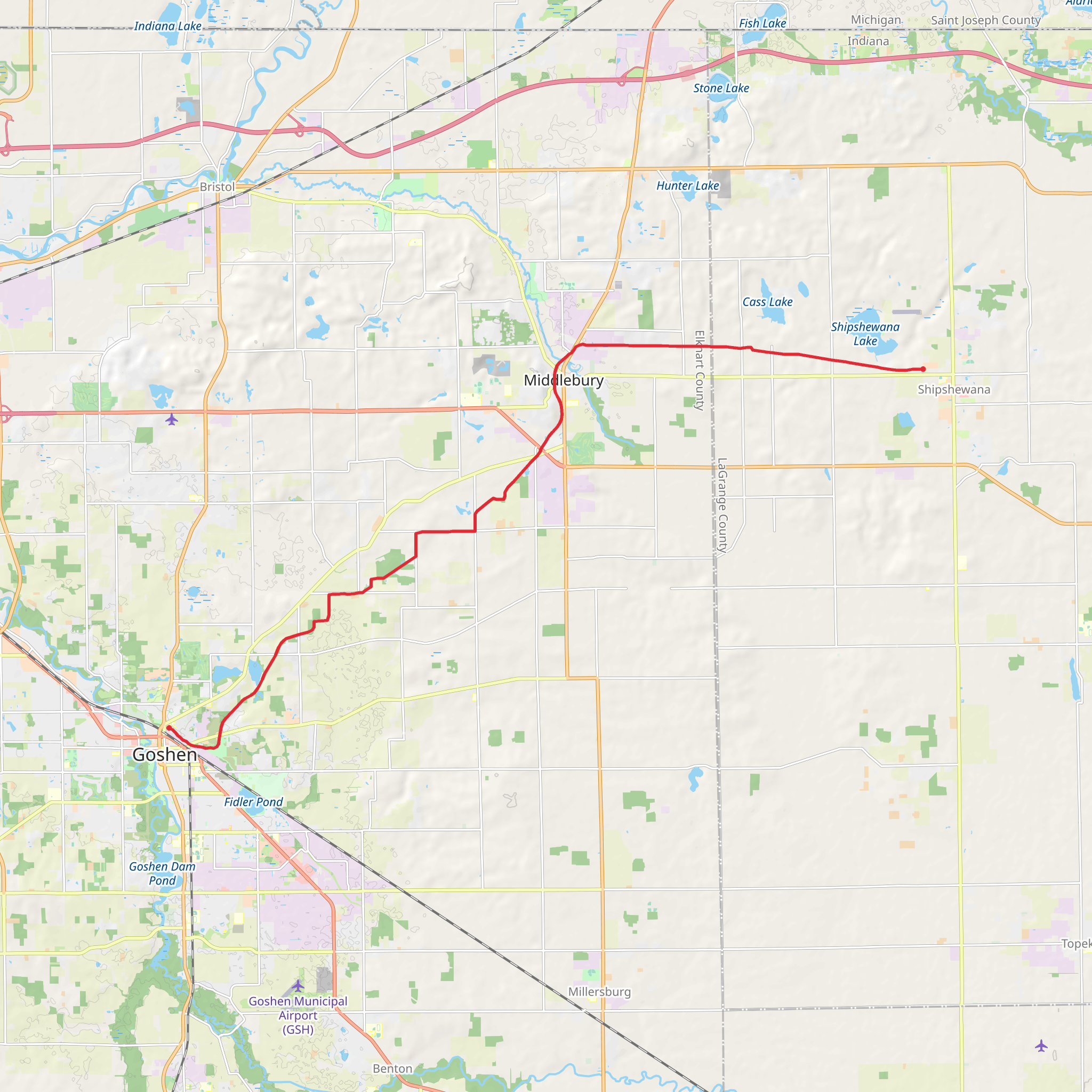 Pumpkinvine Nature Trail Point to Point mobile static map