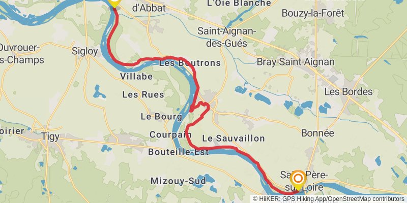 GR 3 - Vallee De La Loire stage 34 Map