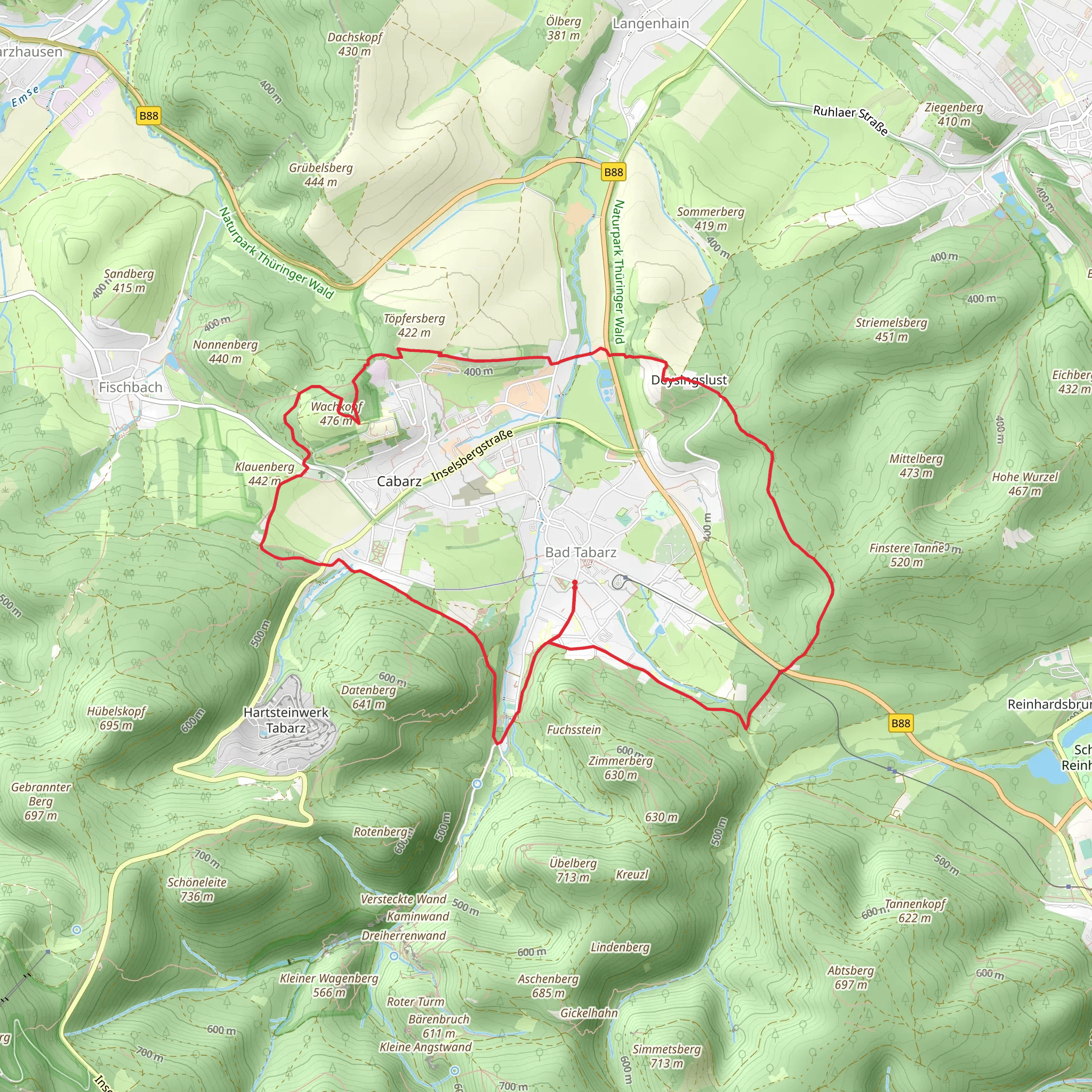 Bad Tabarz Loop mobile static map