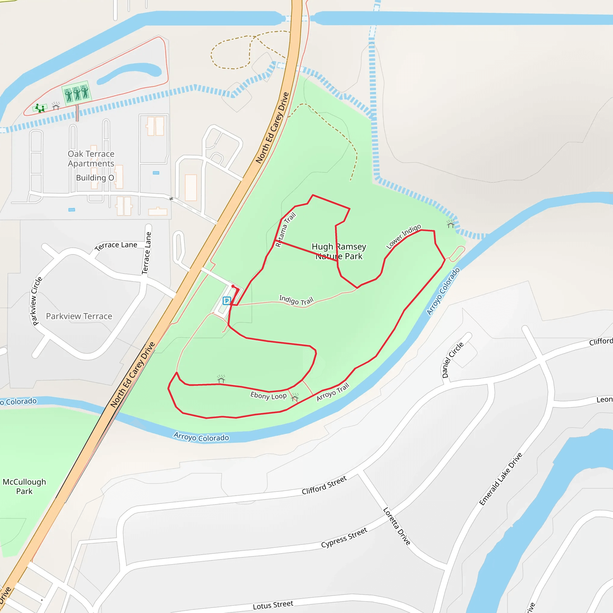 Hugh Ramsey Nature Park Loop mobile static map