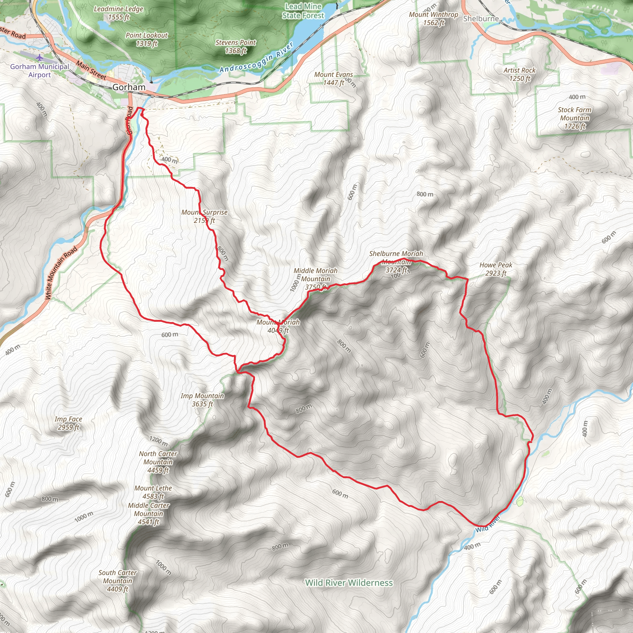 Moriah Loop mobile static map