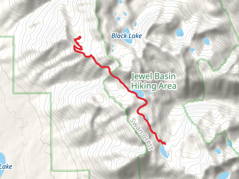 Crater, Birch and Squaw Lakes via Alpine Trail